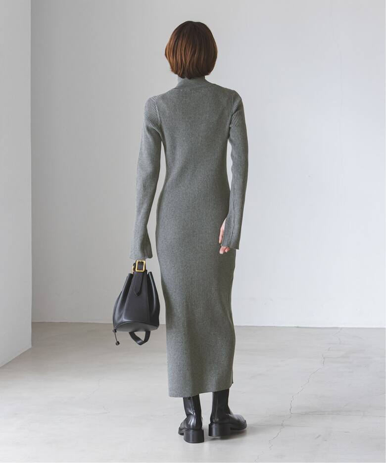 追加》ナロータイトスリットニットワンピース（ニットワンピース  