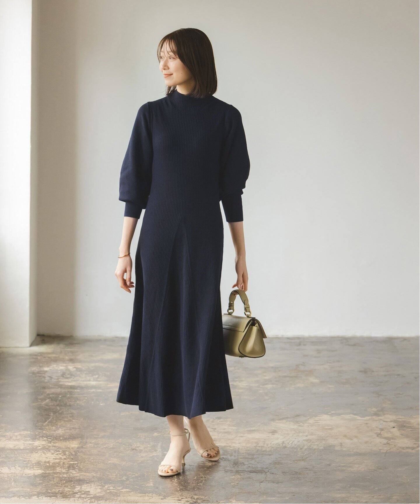 パフスリーブニットワンピース（ニットワンピース）｜NOBLE（ノーブル  