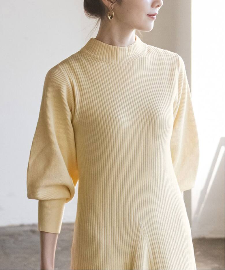 パフスリーブニットワンピース（ニットワンピース）｜NOBLE（ノーブル  