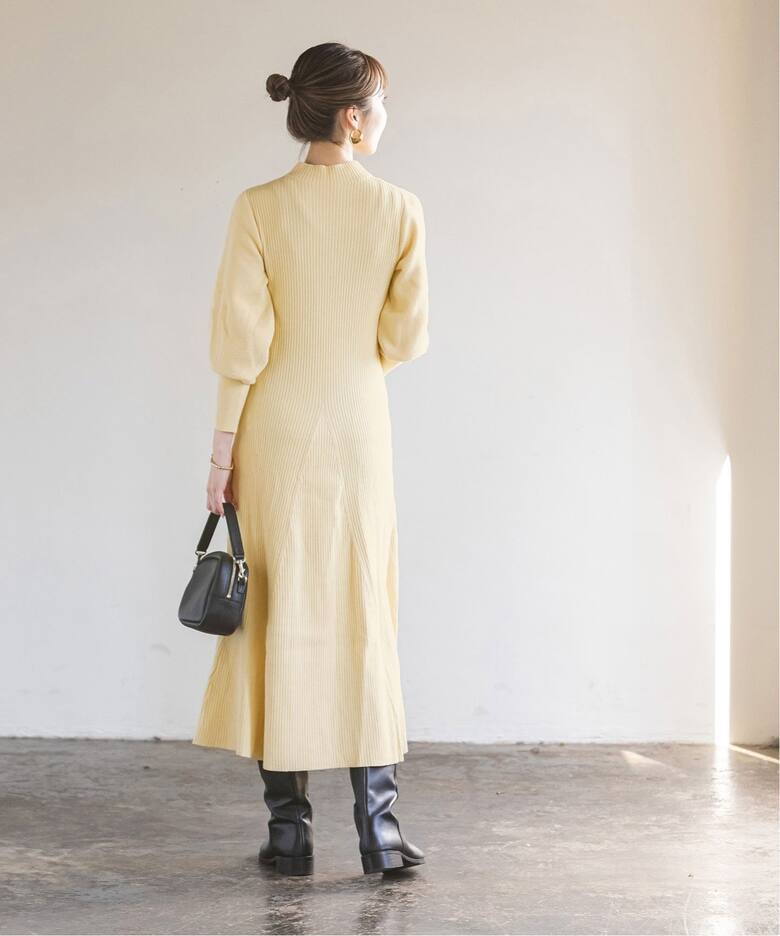 パフスリーブニットワンピース（ニットワンピース）｜NOBLE（ノーブル  