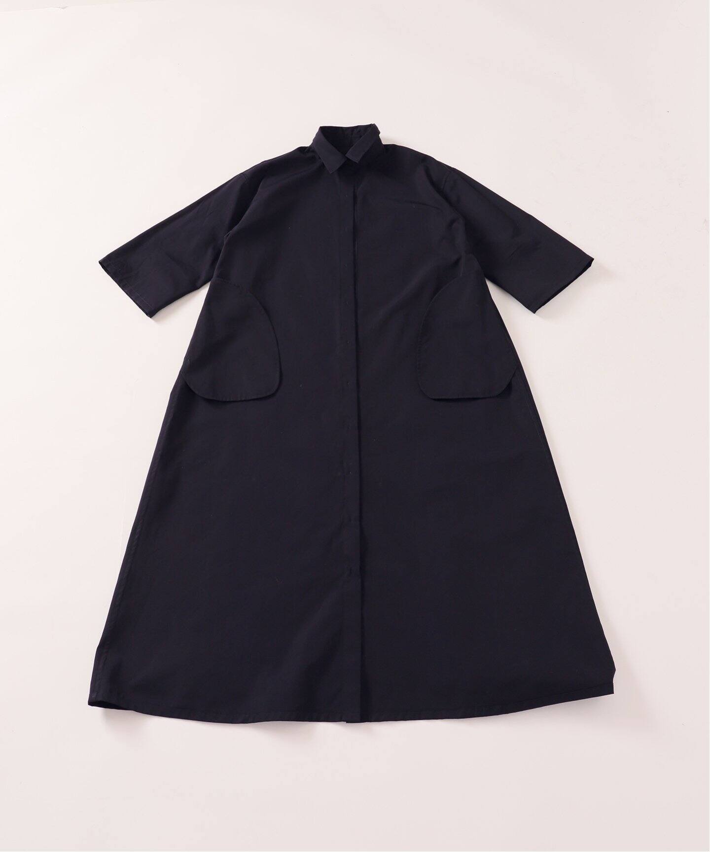 ワイドシルエットシャツカラーワンピース（ワンピース）｜NOBLE  