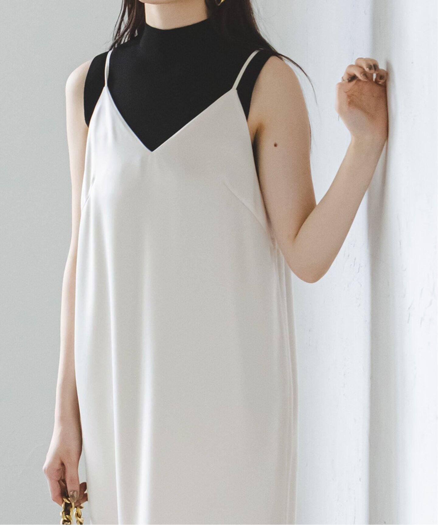 サテンキャミソールワンピース（ワンピース）｜NOBLE（ノーブル）の  