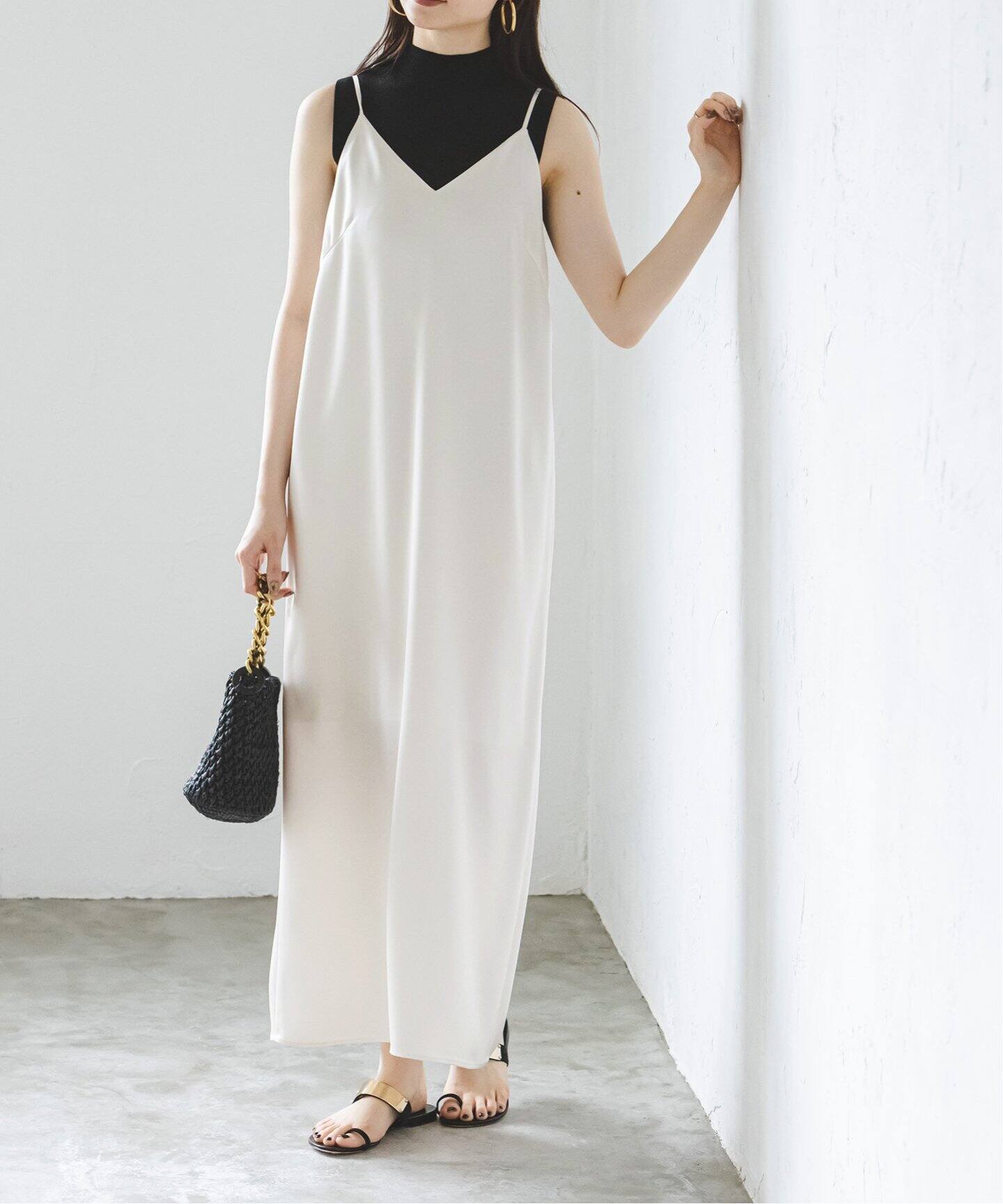 サテンキャミソールワンピース（ワンピース）｜NOBLE（ノーブル）の  