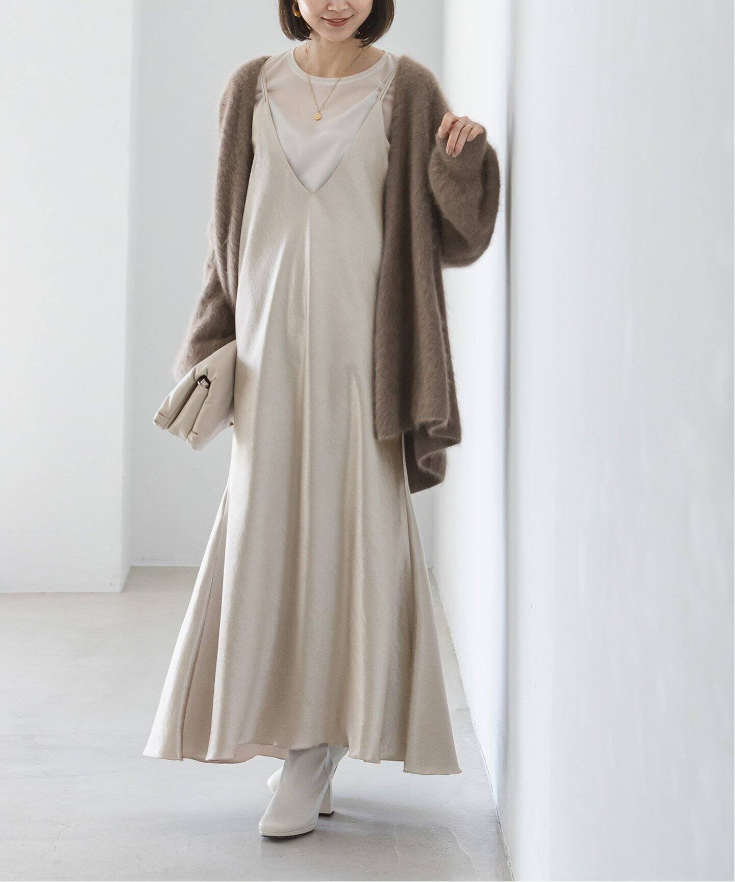 ダブルストラップキャミソールワンピース（ワンピース）｜NOBLE  