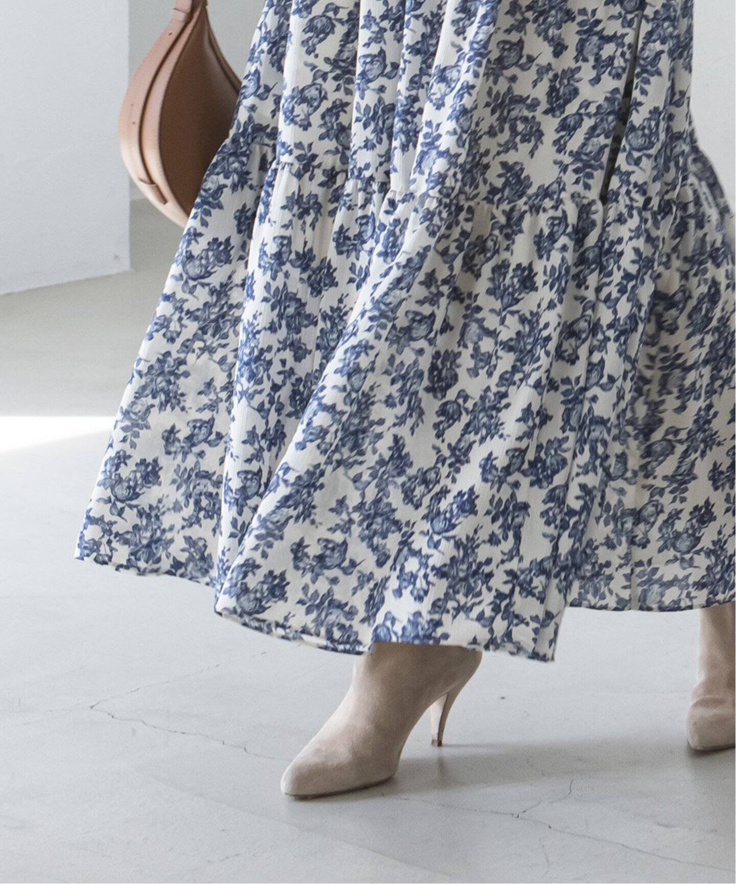 ボタニカルプリントティアード2wayワンピース（ワンピース）｜NOBLE  