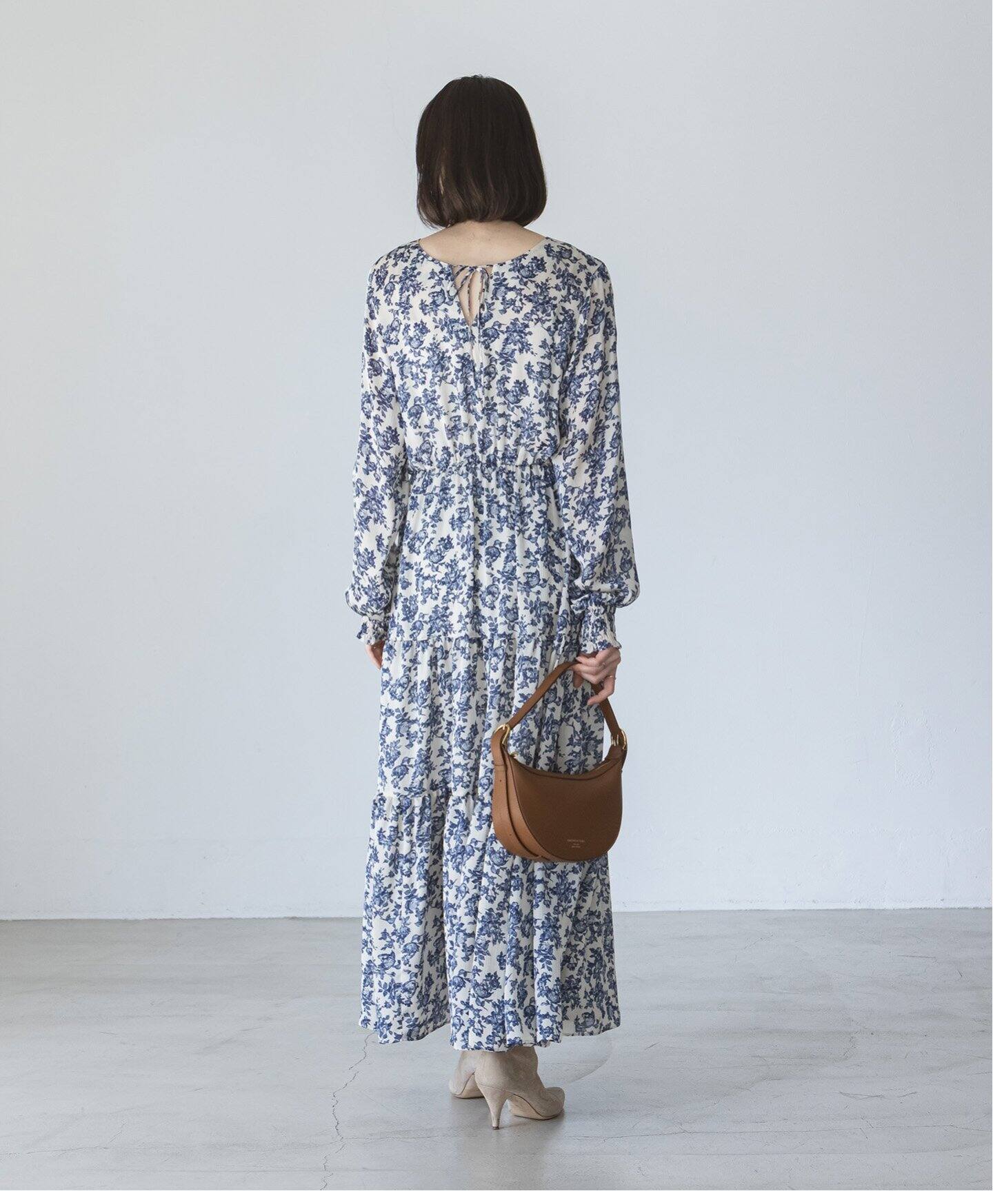 ボタニカルプリントティアード2wayワンピース（ワンピース）｜NOBLE  