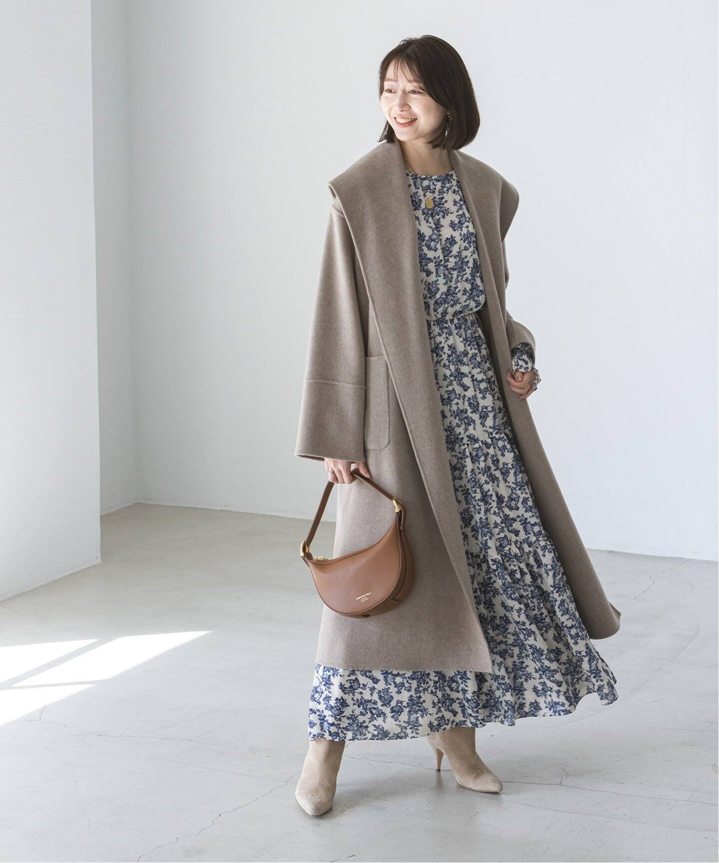 ボタニカルプリントティアード2wayワンピース（ワンピース）｜NOBLE  