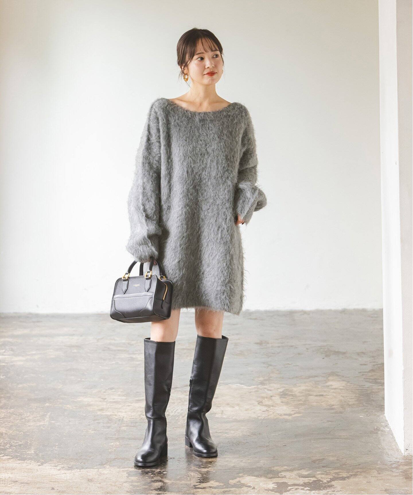 シャギーニットミニワンピース（ニットワンピース）｜NOBLE（ノーブル  