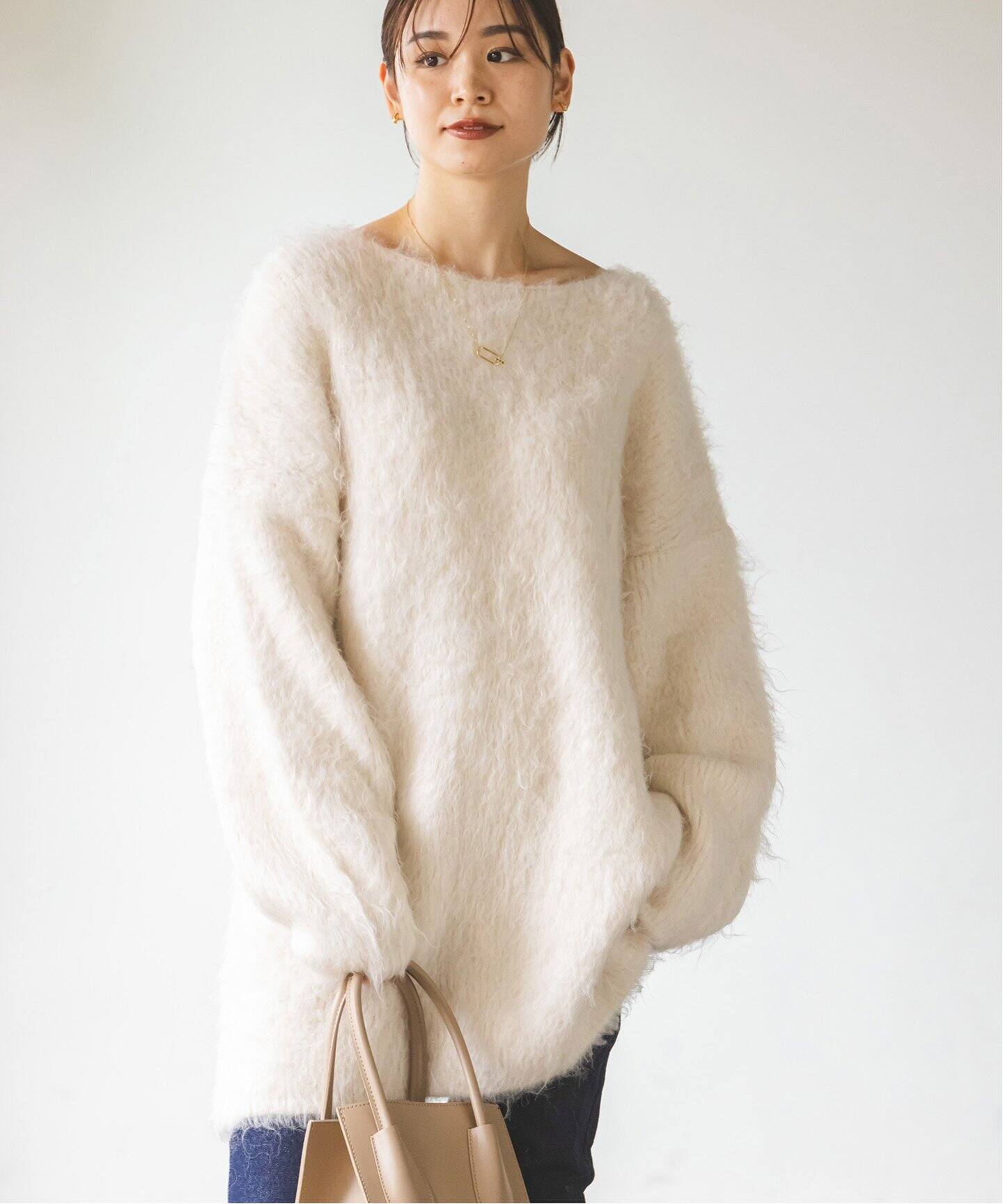 シャギーニットミニワンピース（ニットワンピース）｜NOBLE（ノーブル  