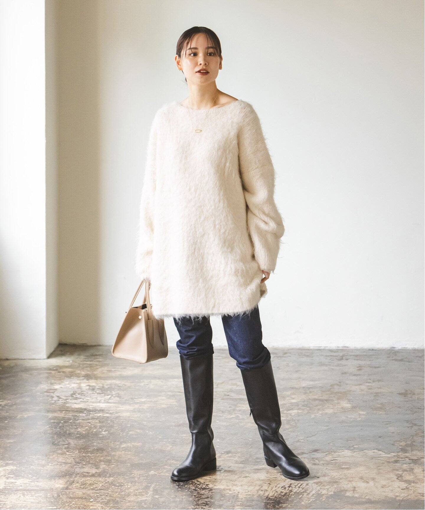 シャギーニットミニワンピース（ニットワンピース）｜NOBLE（ノーブル  