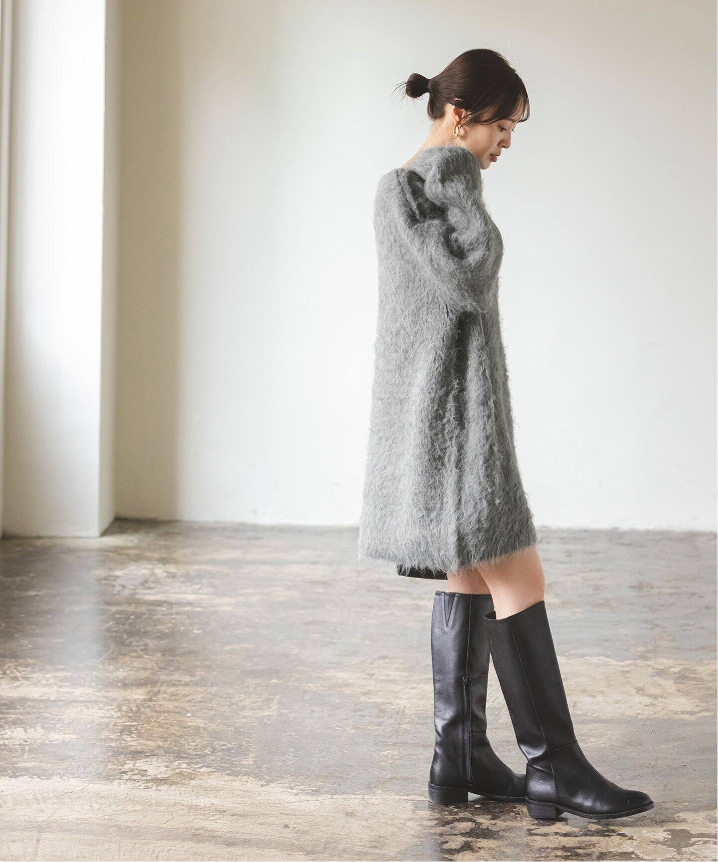 シャギーニットミニワンピース（ニットワンピース）｜NOBLE（ノーブル  