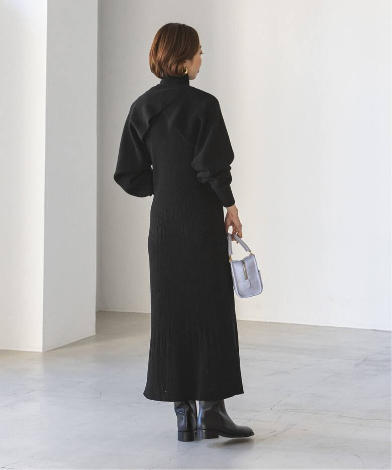 CASA FLINE】カーディガンセットハイネックドレス（ワンピース  