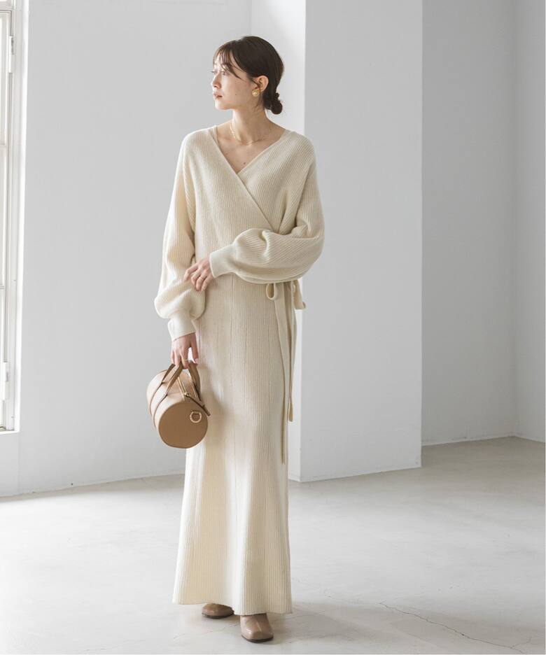 CASA FLINE】カシュクールカーディガンセットドレス（ワンピース 