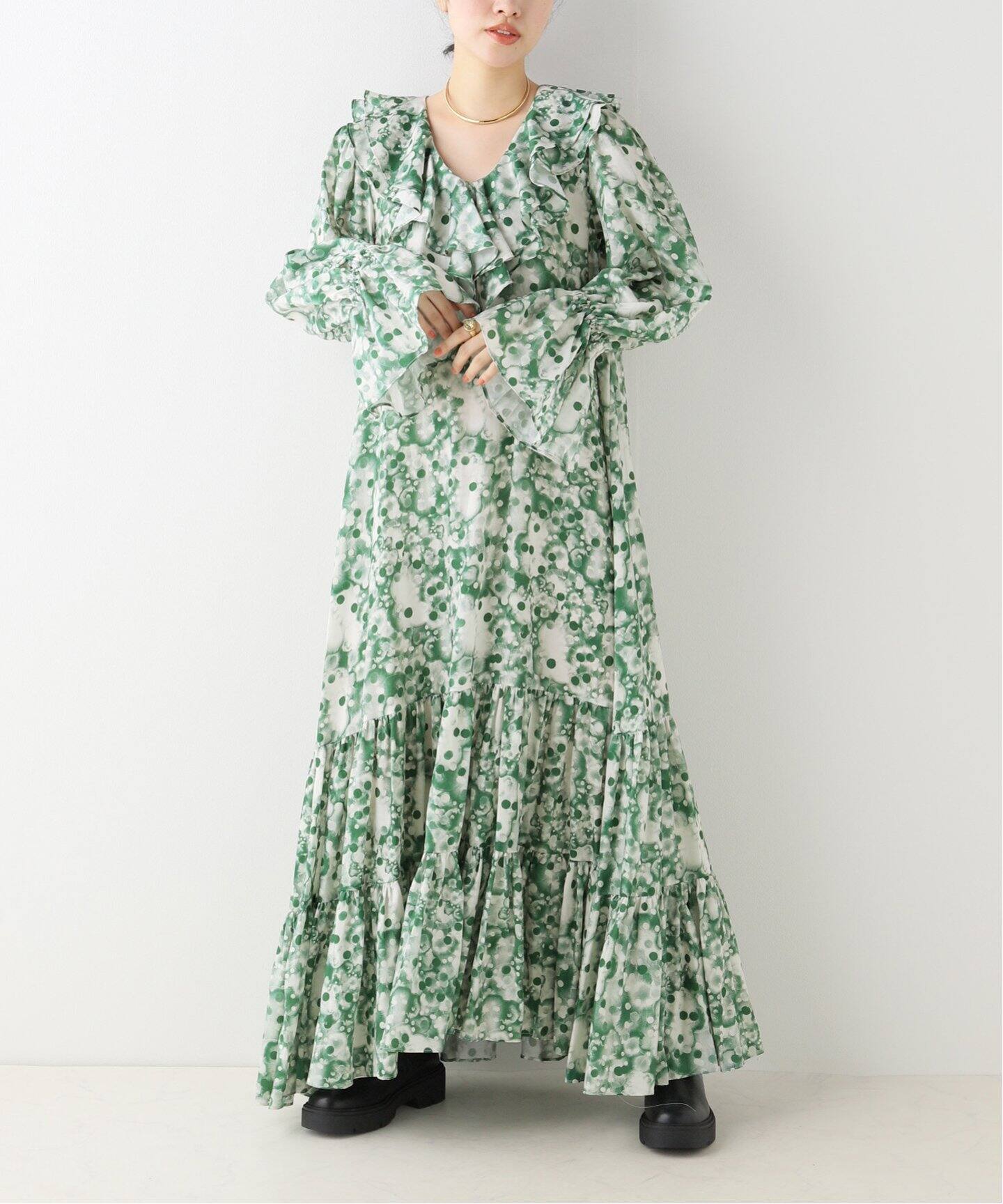 FUMIE TANAKA】smoke dot ワンピース（ワンピース）｜NOBLE（ノーブル 
