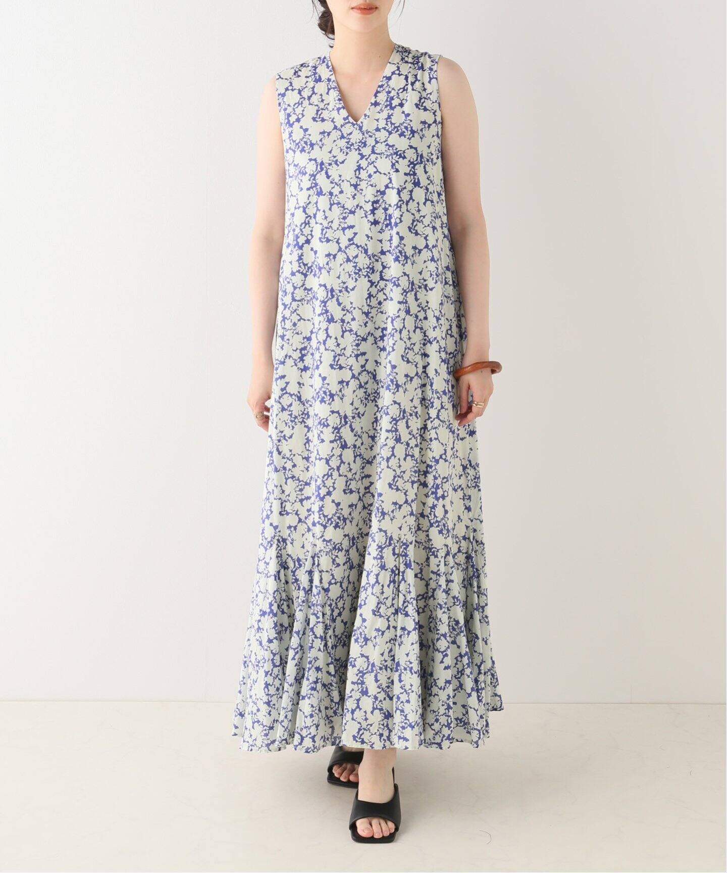 美品】マリハ 夏の月影のドレス 半袖 36 MALIHA ピンクパープル ふさご 