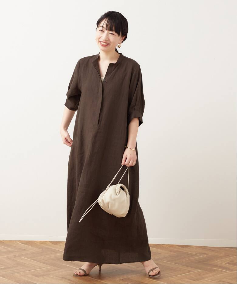 追加》フレンチリネンスキッパーワンピース（ワンピース）｜JOURNAL  