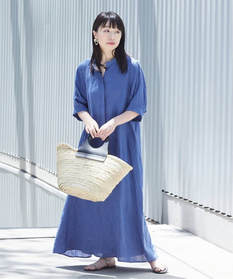 追加》フレンチリネンスキッパーワンピース（ワンピース）｜JOURNAL  