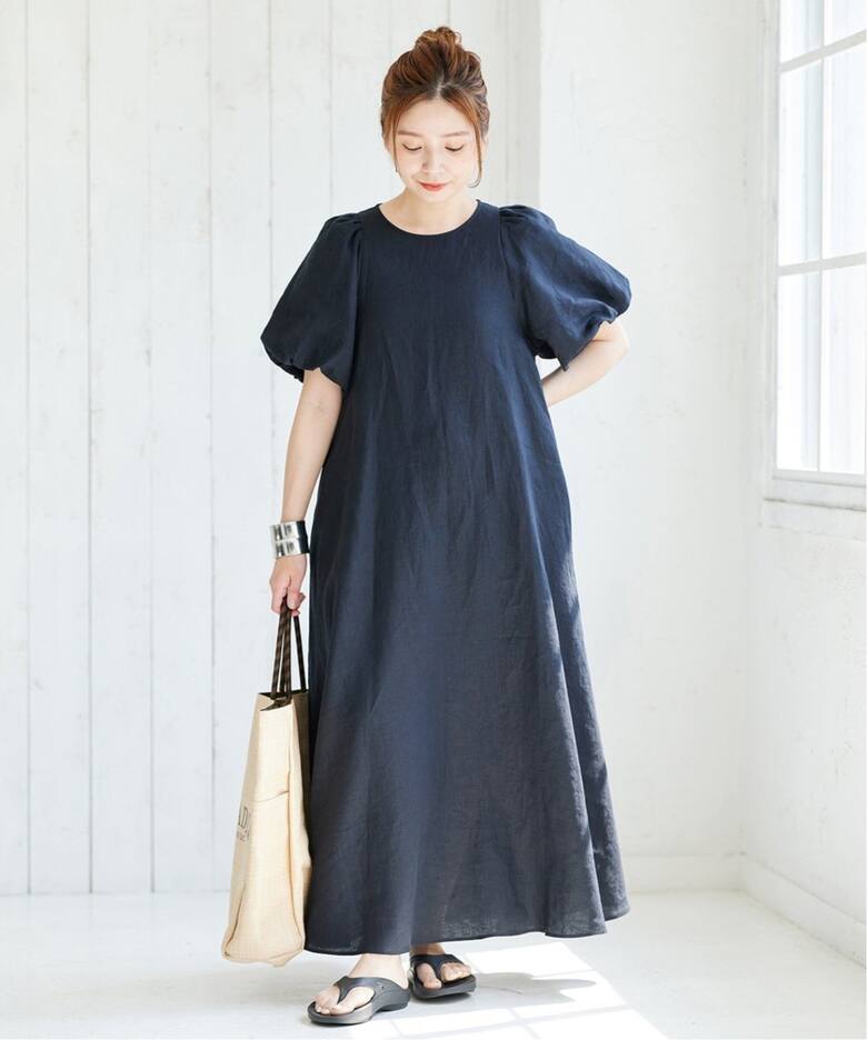 追加2》リネンパフスリーブマキシワンピース（ワンピース）｜JOURNAL  