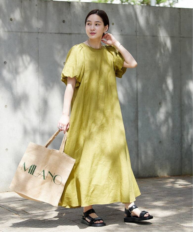 追加2》リネンパフスリーブマキシワンピース（ワンピース）｜JOURNAL  