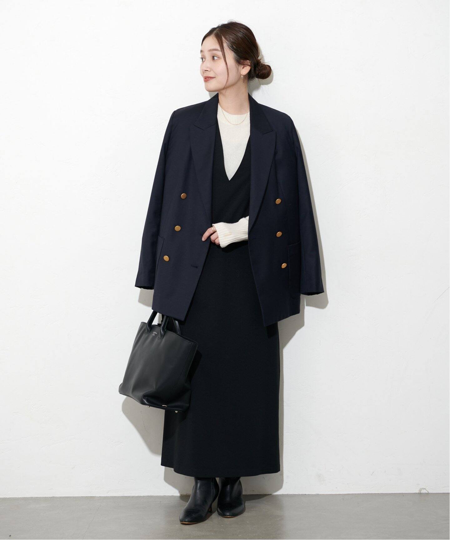 WEB限定追加4》シックトロVネックワンピース（ワンピース）｜JOURNAL  