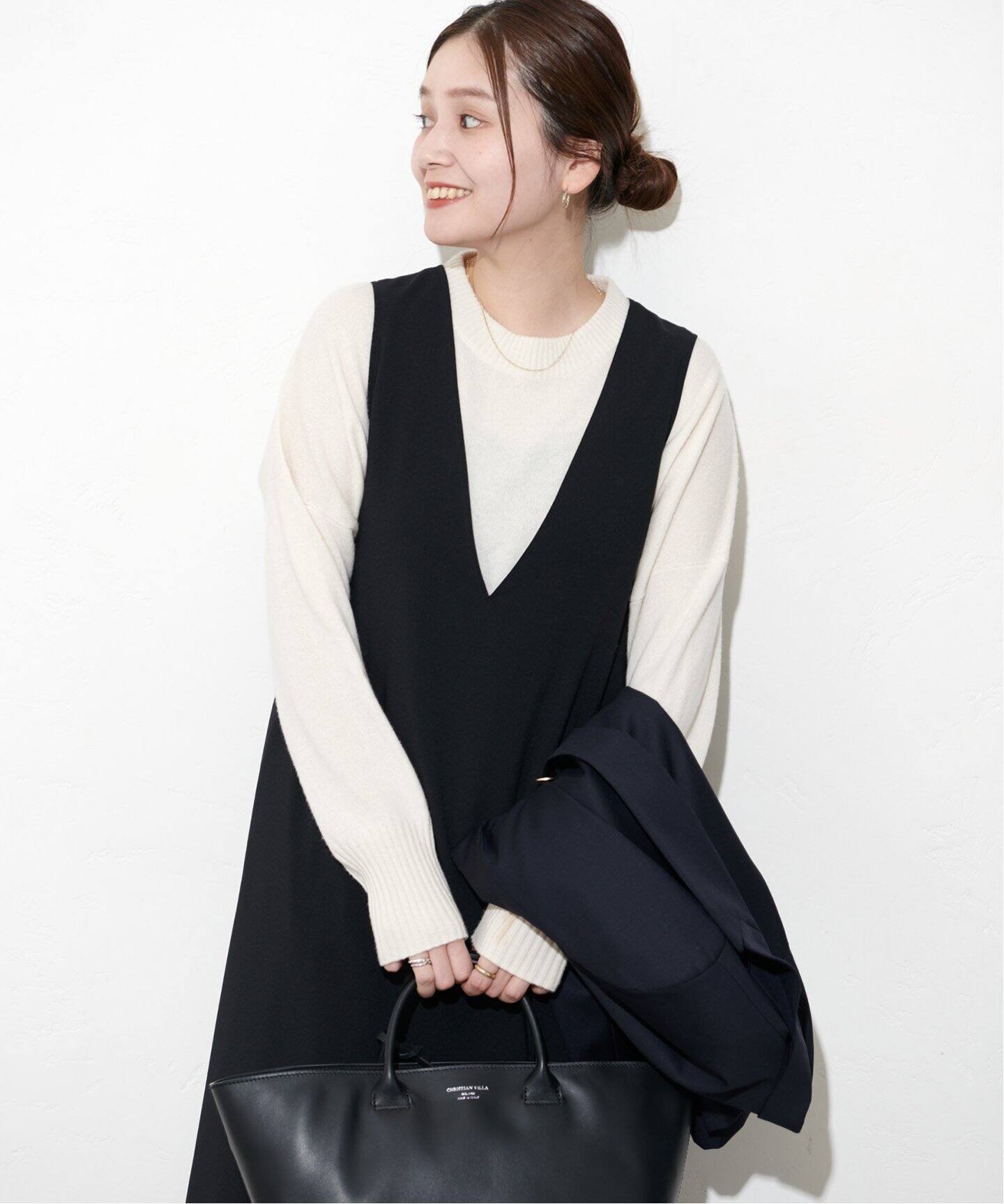 WEB限定追加4》シックトロVネックワンピース（ワンピース）｜JOURNAL  