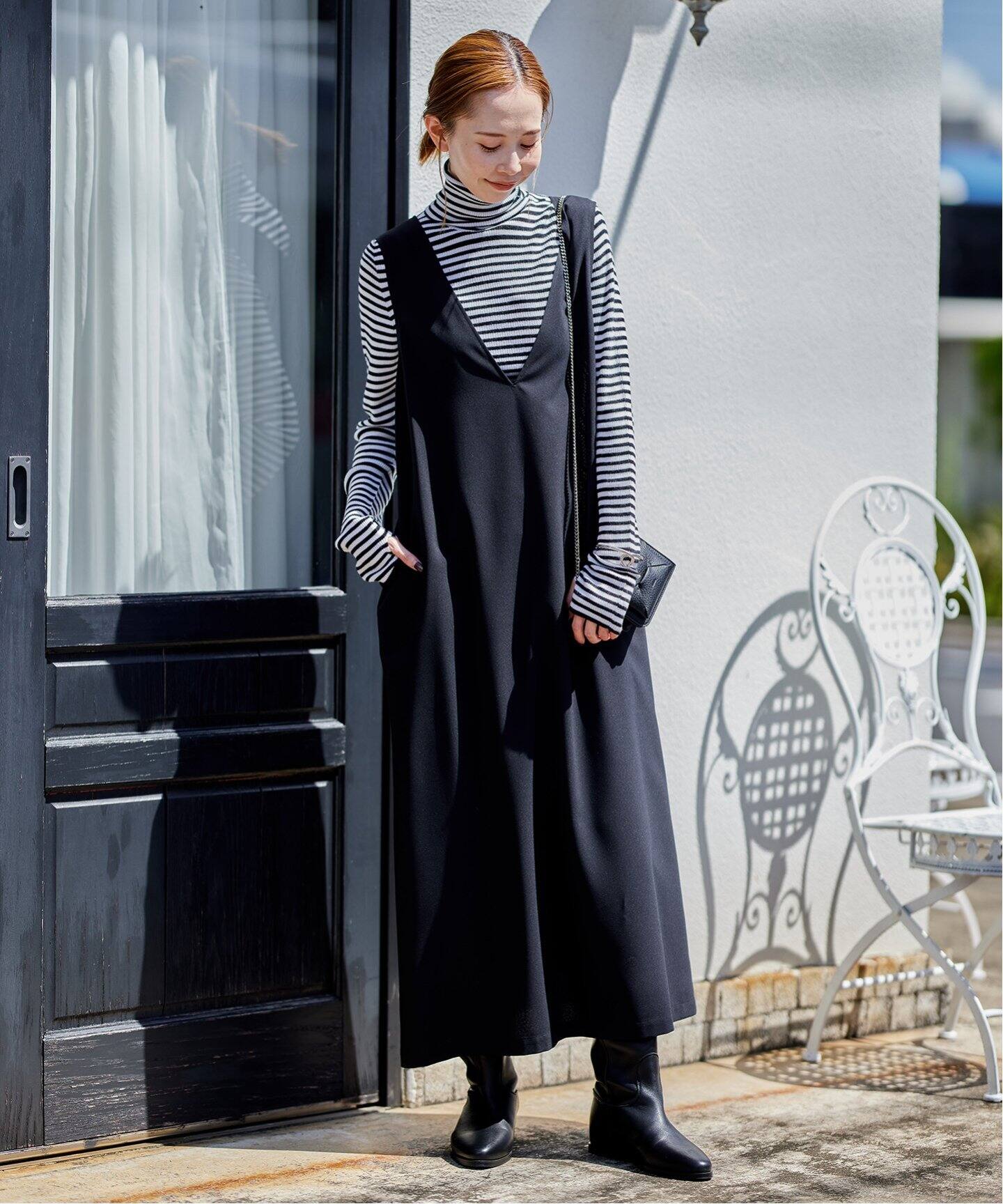 WEB限定追加5》シックトロVネックワンピース（ワンピース）｜JOURNAL  