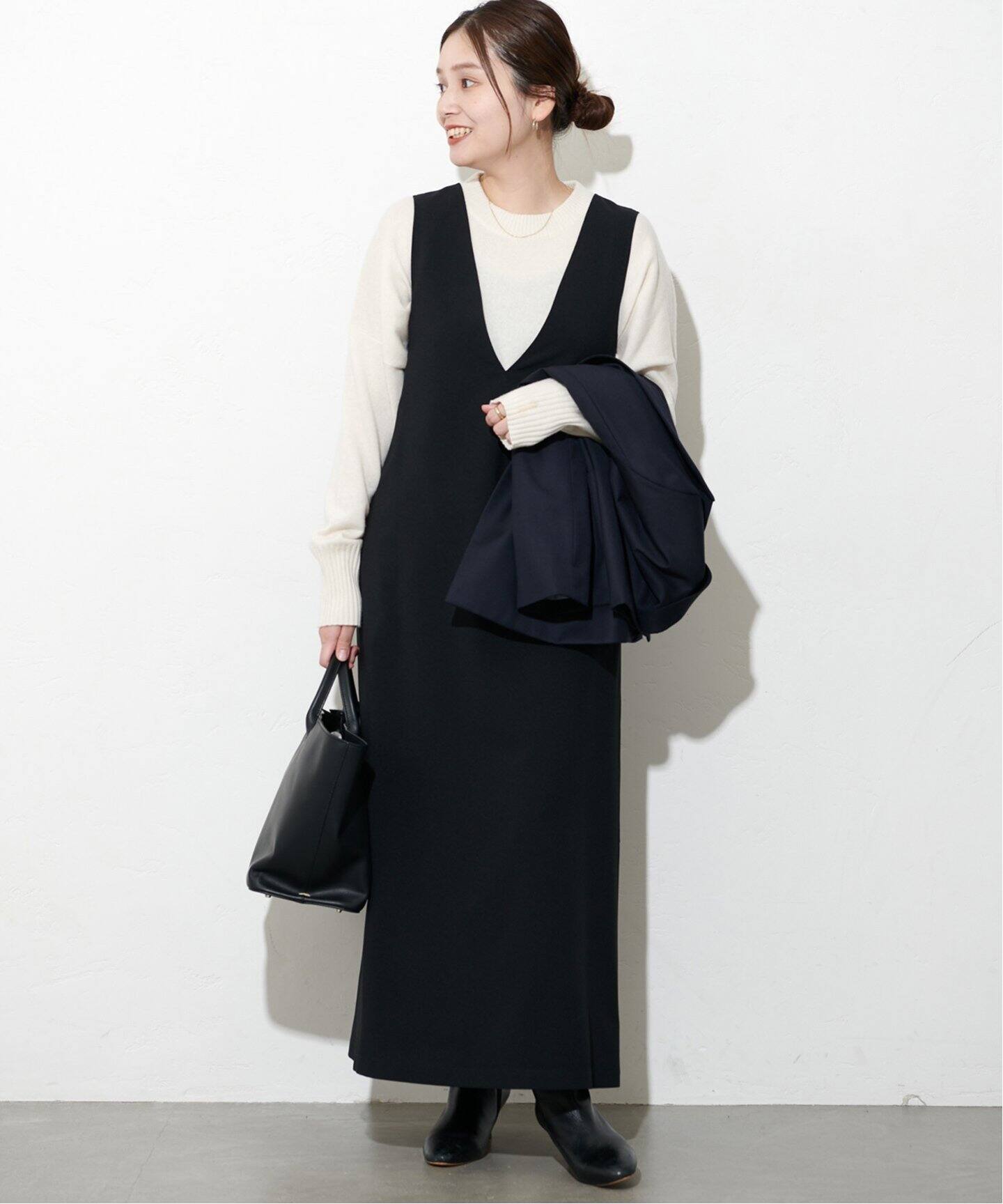 WEB限定追加5》シックトロVネックワンピース（ワンピース）｜JOURNAL  