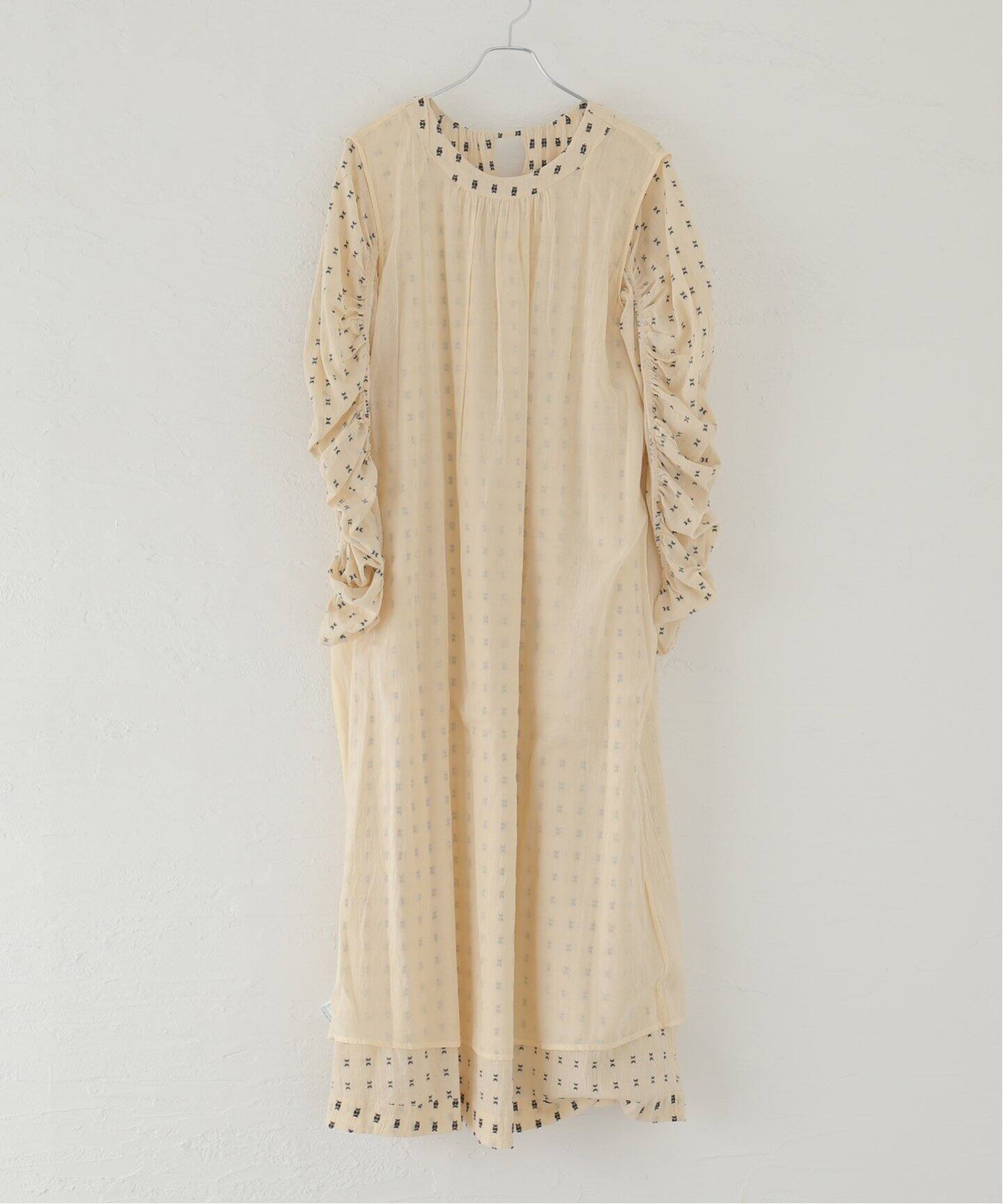 SARA MALLIKA/サラマリカ】 COTTON CUT JQD GATHER DRESS：ワンピース 