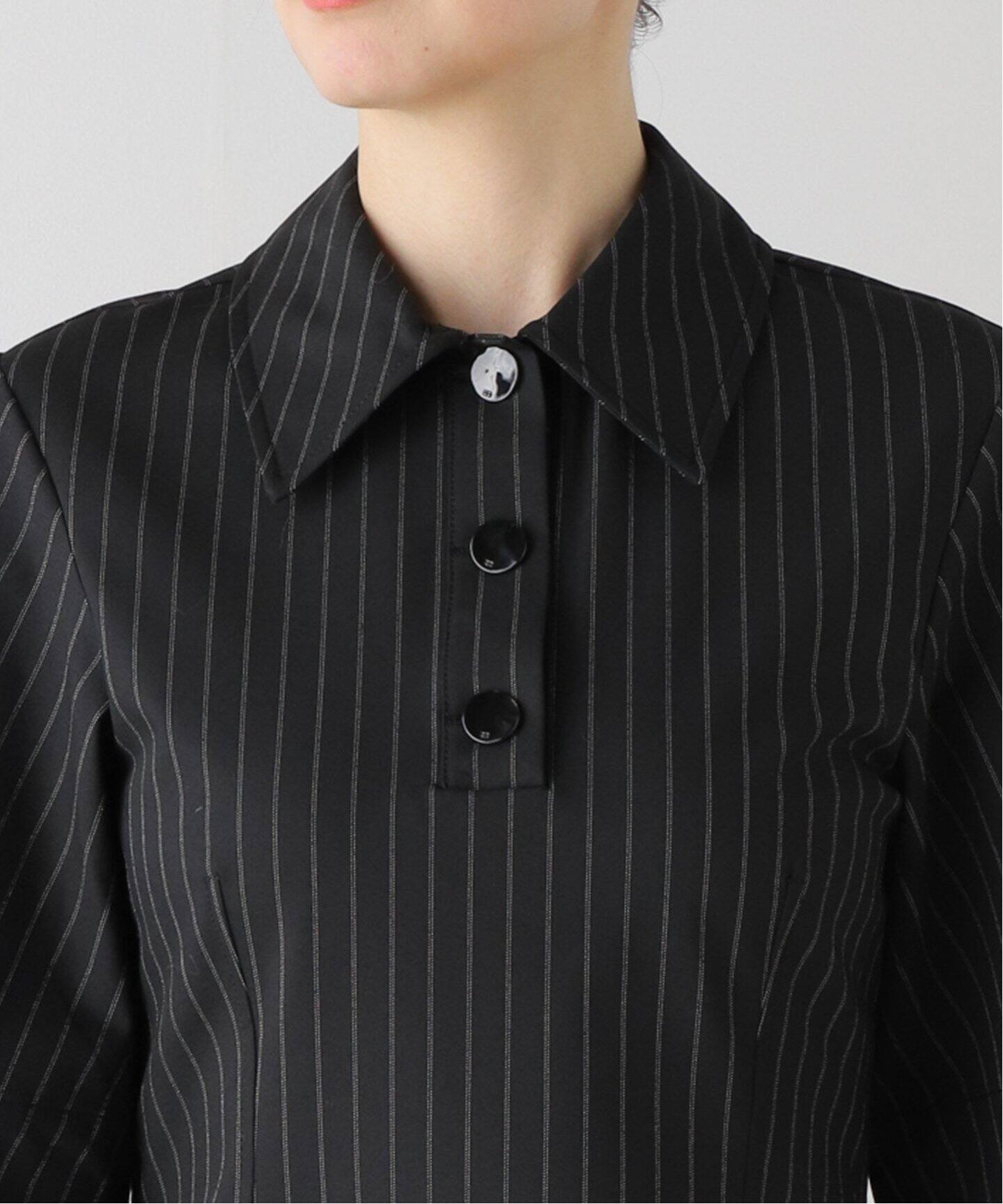 GANNI / ガニー】Stretch Stripe Mini Dress：ミニワンピース 