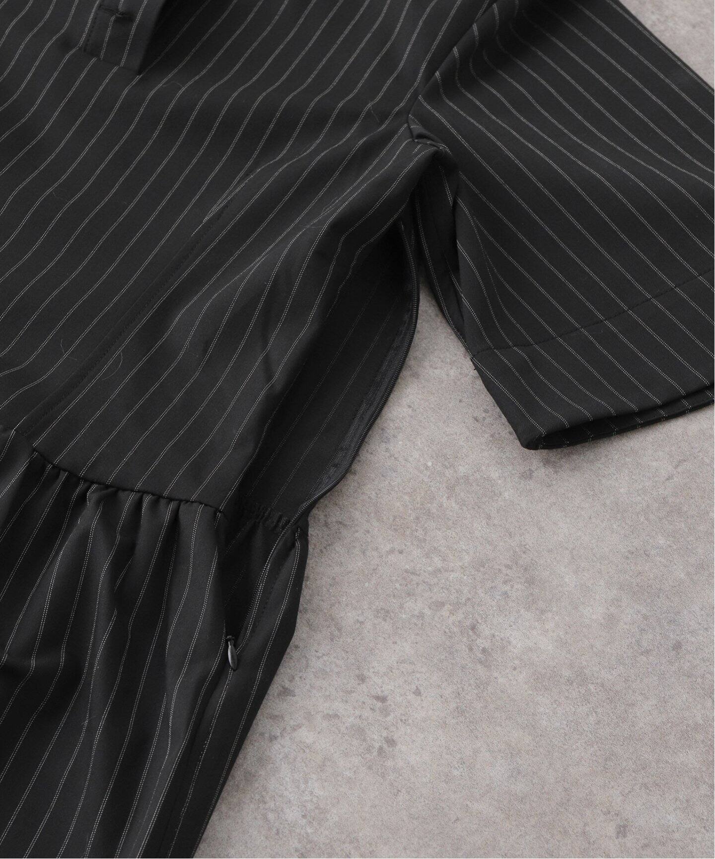 GANNI / ガニー】Stretch Stripe Mini Dress：ミニワンピース 
