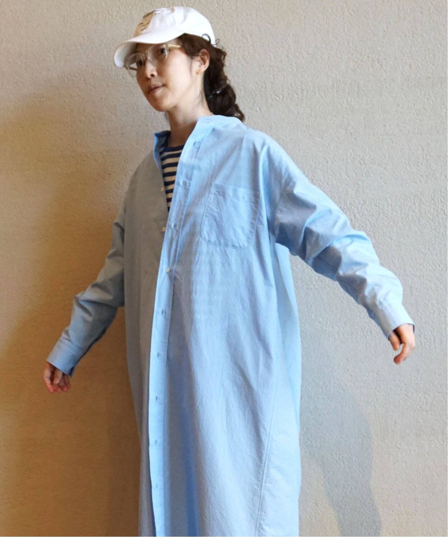 ストライプワッシャーシャツワンピース（ワンピース）｜journal 
