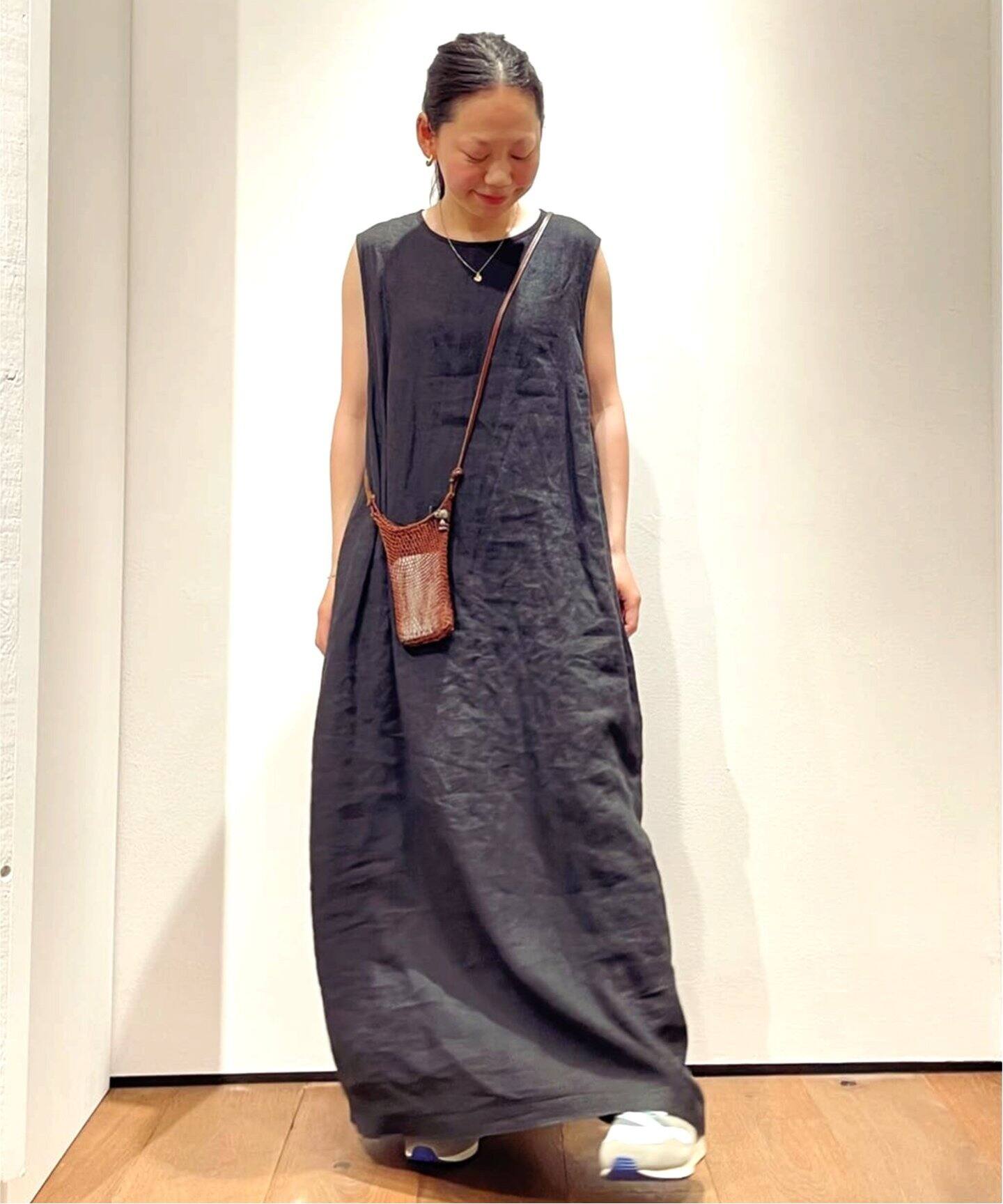 リネンキャンバスノースリーブワンピース（ワンピース）｜journal  