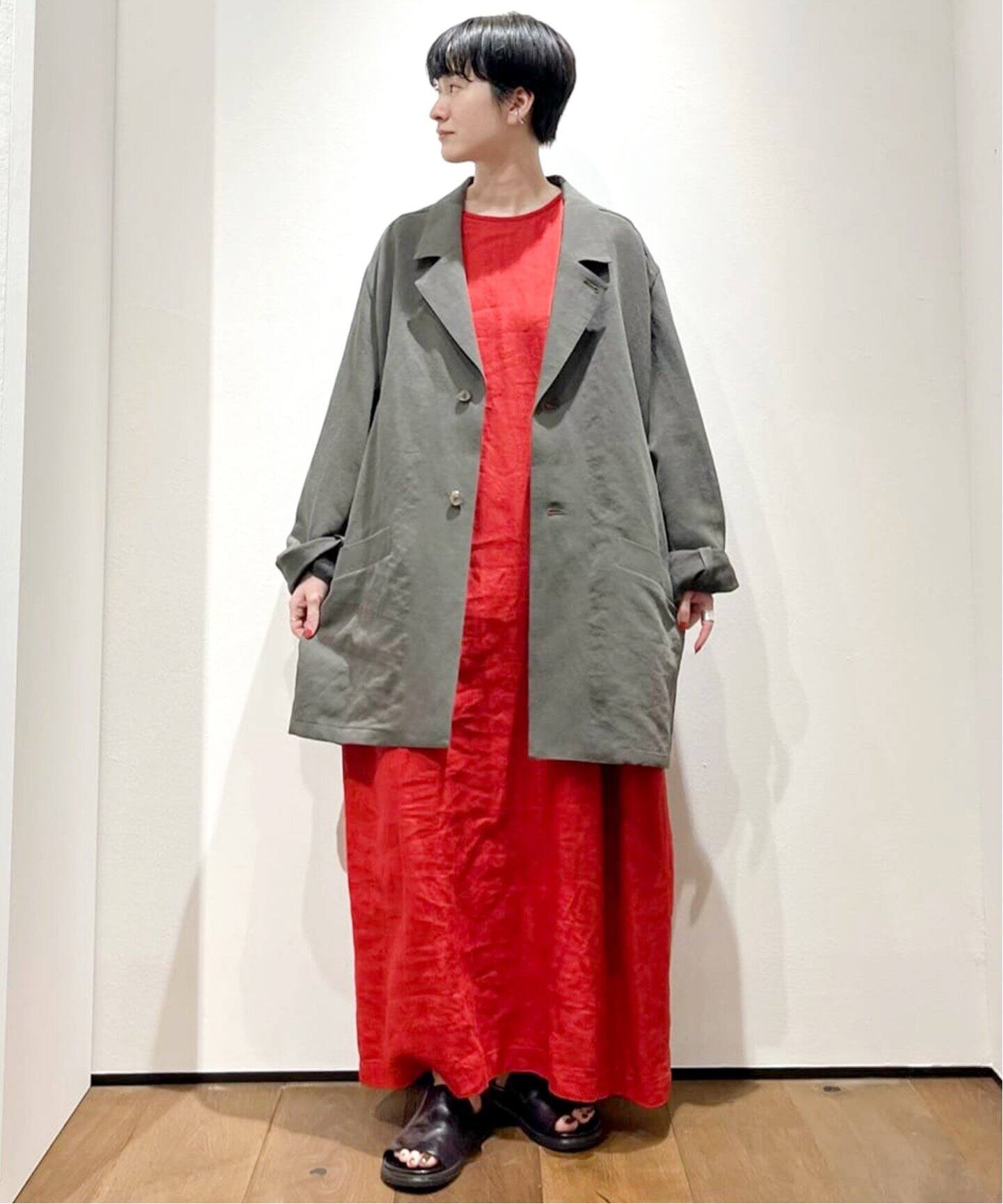 リネンキャンバスノースリーブワンピース（ワンピース）｜journal  