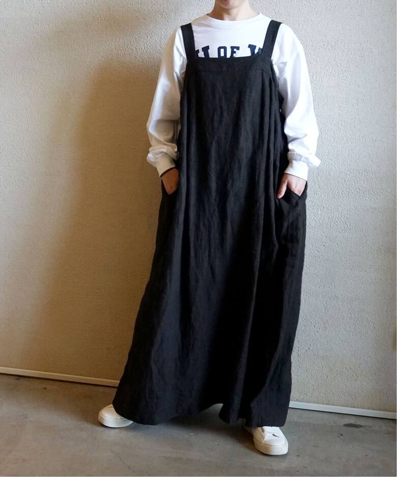 追加》リネンツイル ベアワンピース（ワンピース）｜journal standard  