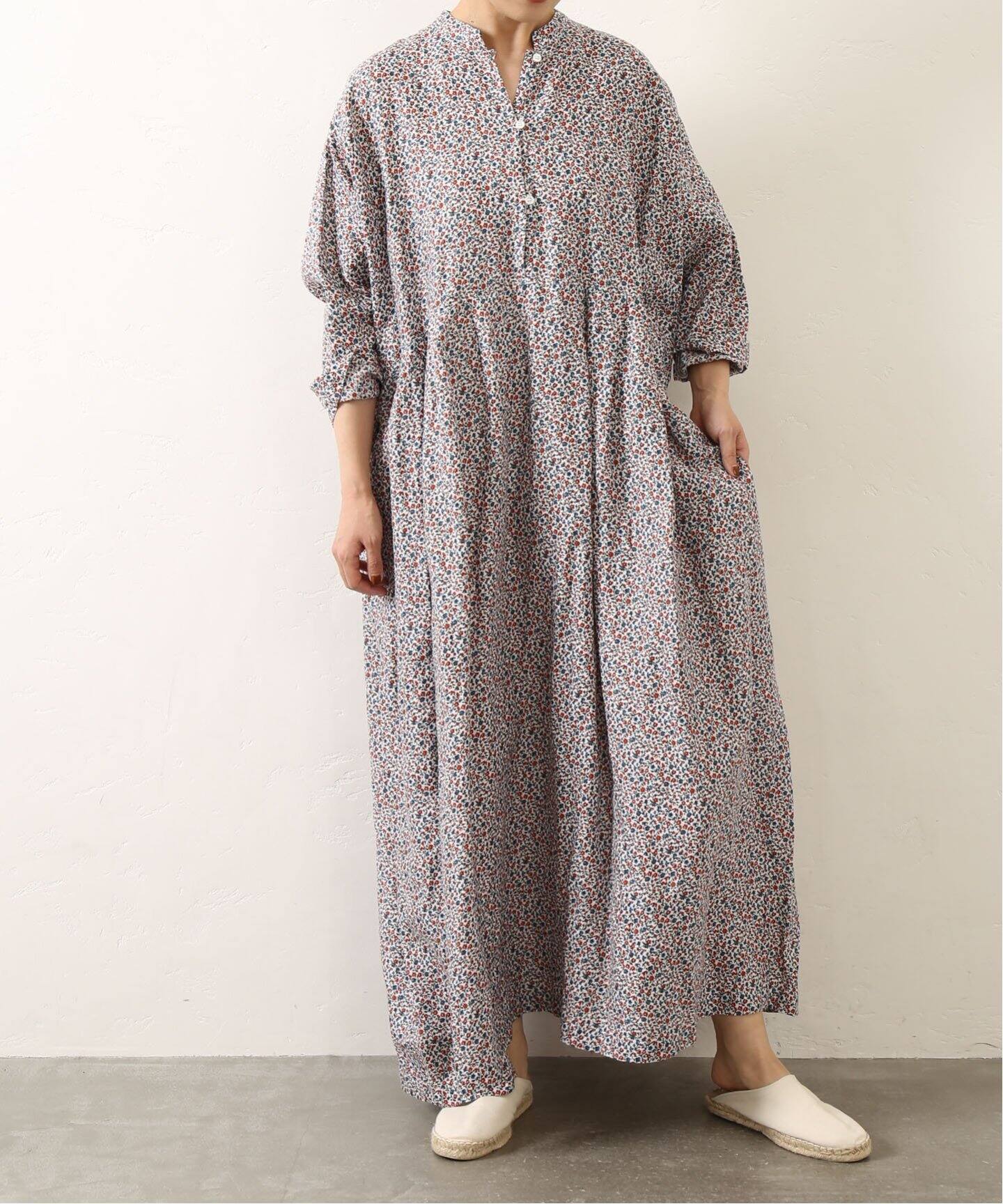 リネンフラワープリントampleプルワンピース（ワンピース）｜journal  