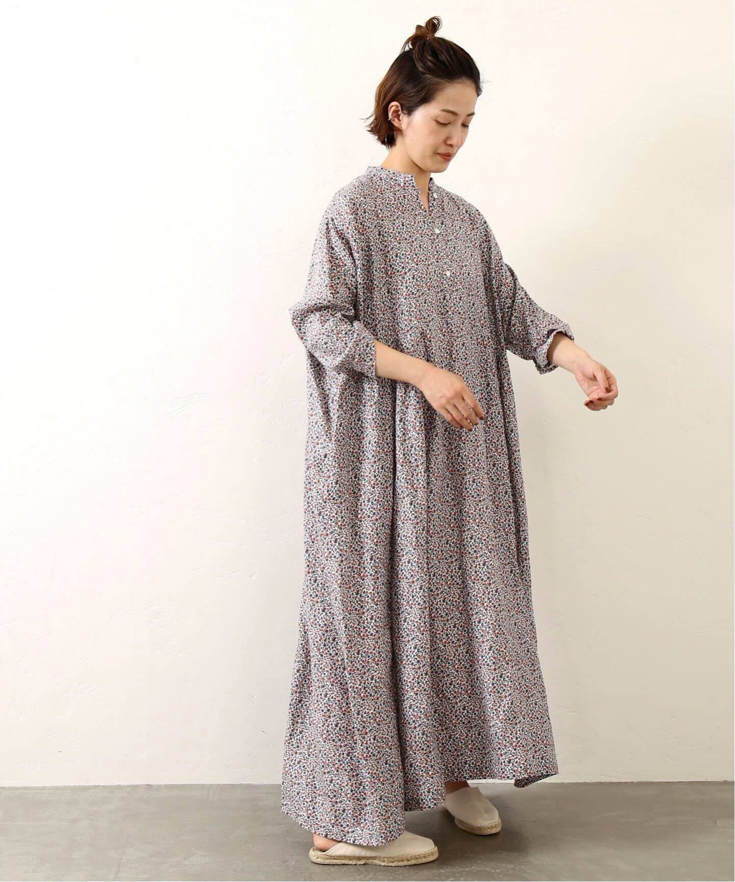 リネンフラワープリントampleプルワンピース（ワンピース）｜journal  