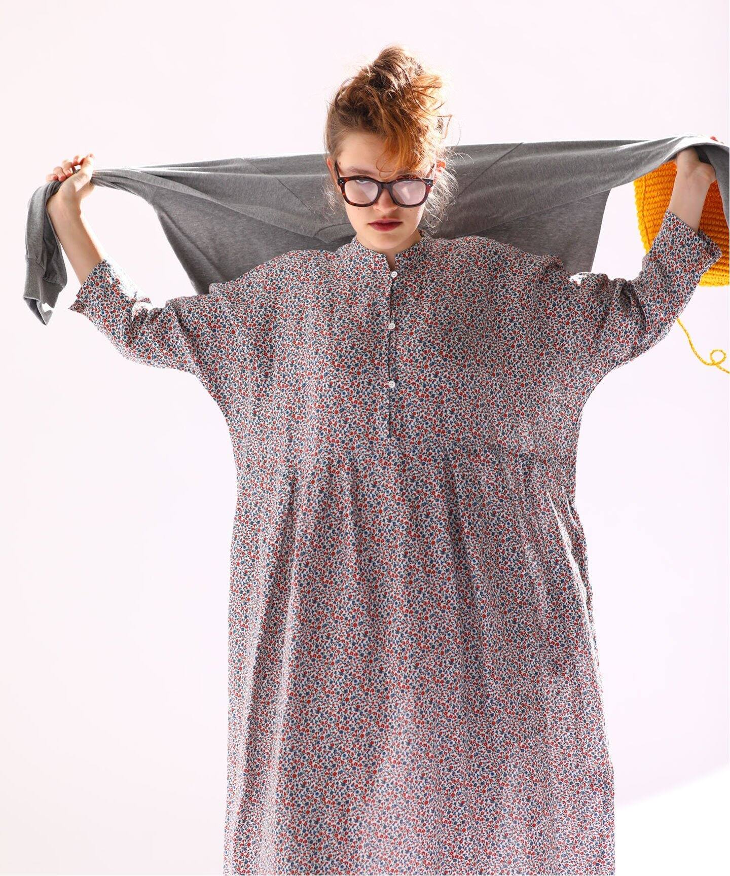 リネンフラワープリントampleプルワンピース（ワンピース）｜journal  