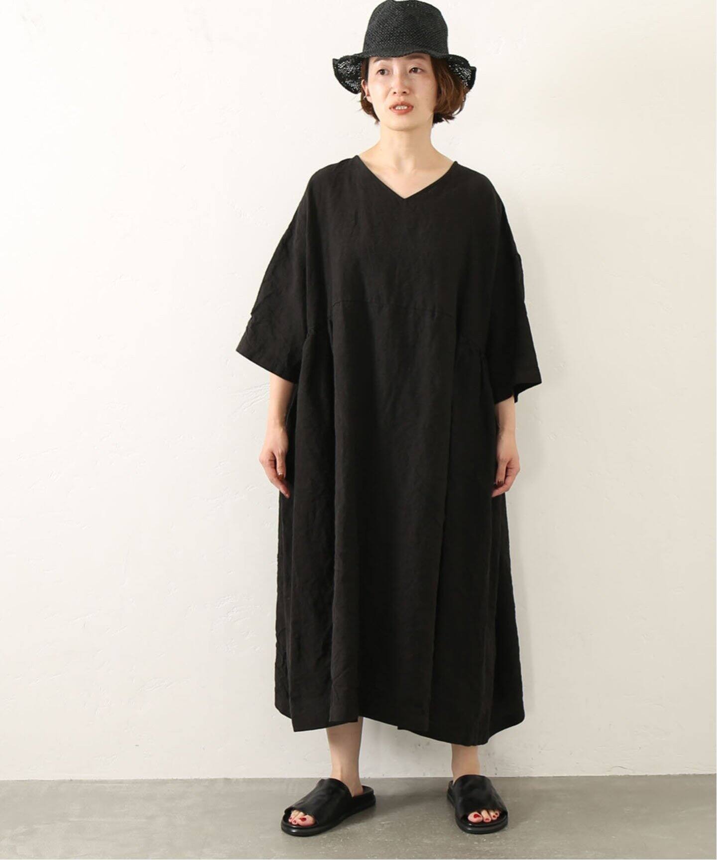 40リネン Vネックワンピース（ワンピース）｜journal standard luxe  