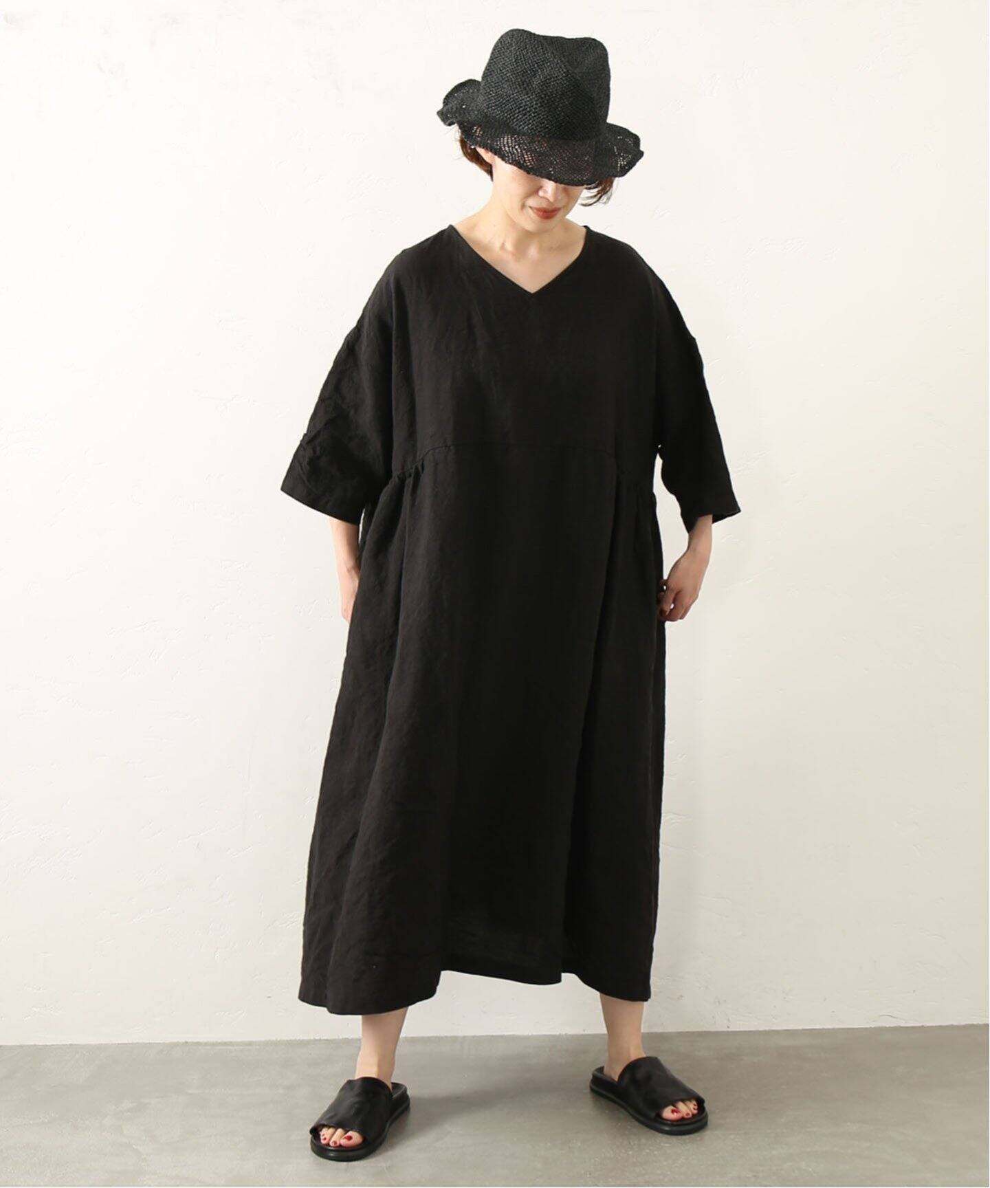 40リネン Vネックワンピース（ワンピース）｜journal standard luxe  