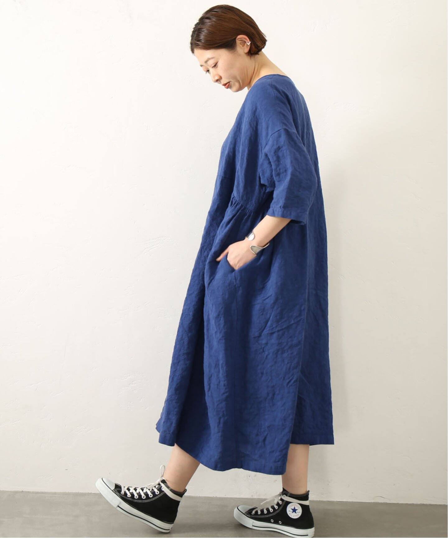 40リネン Vネックワンピース（ワンピース）｜journal standard luxe  