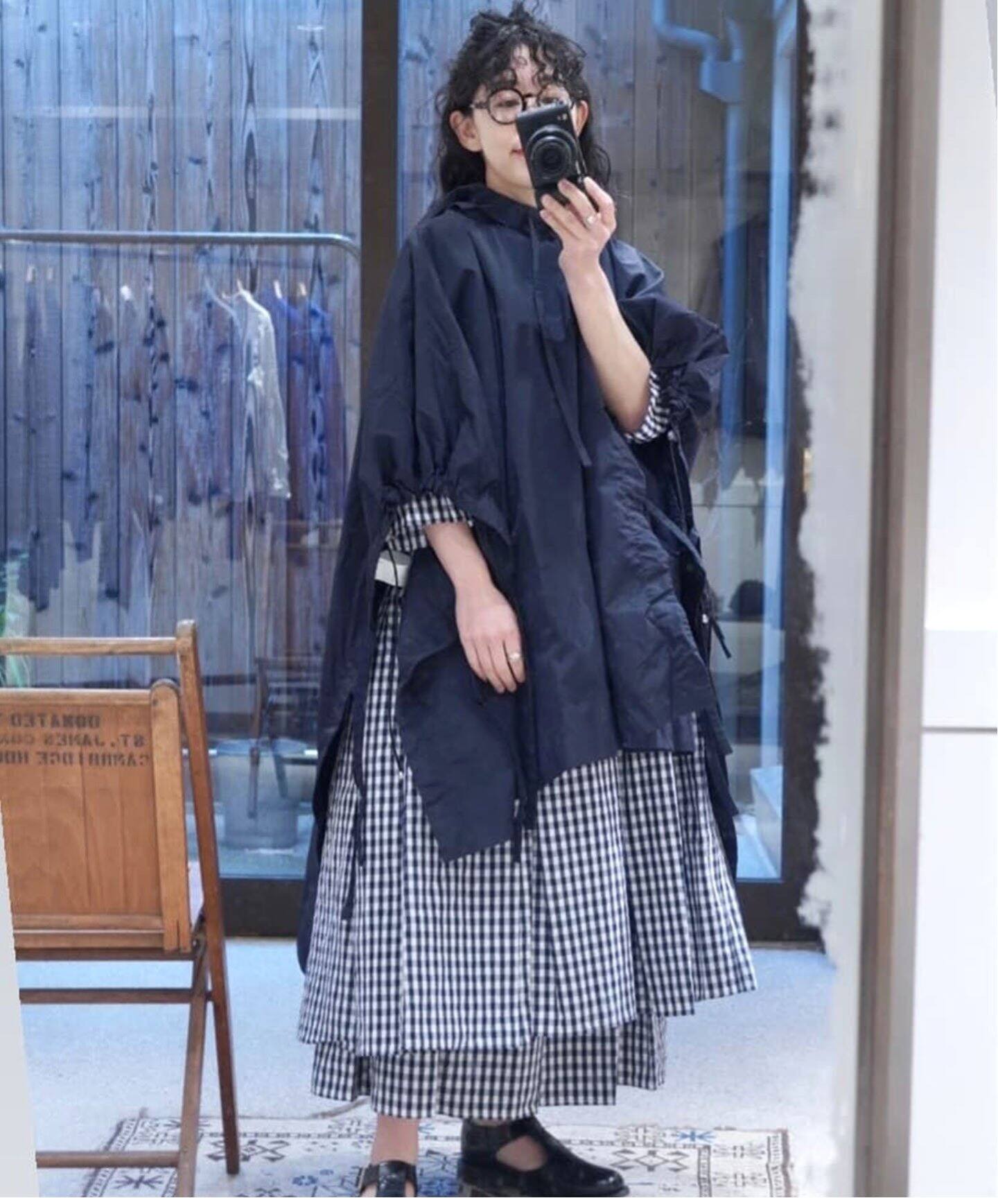apuntob/アプントビー】DRESS VICHY LINEN AND COTTON（ワンピース 