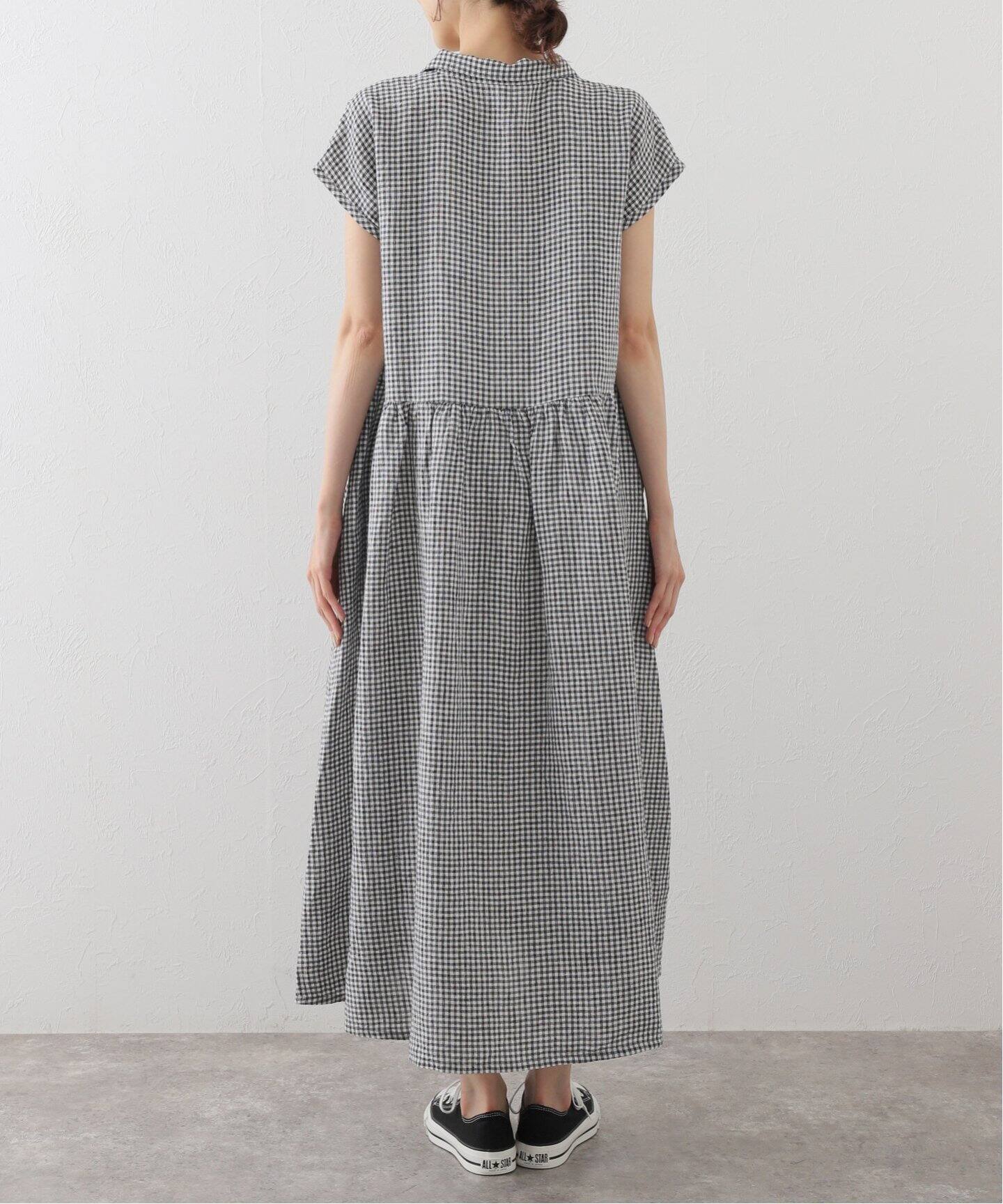 SOIL/ソイル】 LINEN GINGHAM SHIRT DRESS（ワンピース）｜journal 