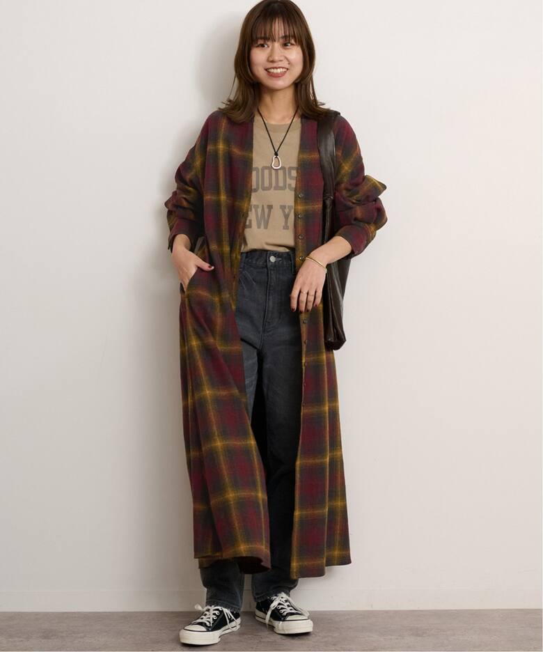 追加》別注【PENDLETON】*RELUME gauze etermin chk op：ワンピース 