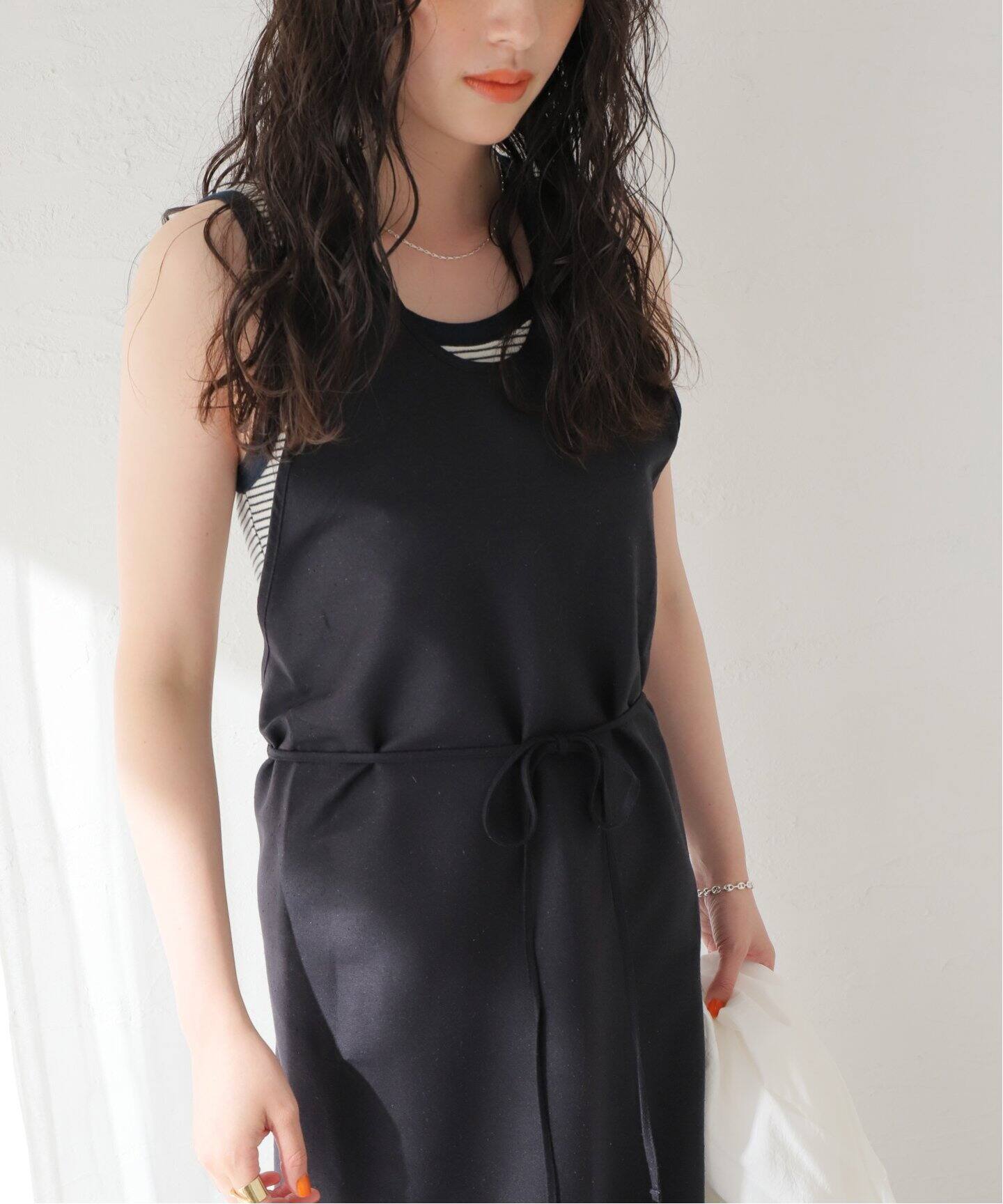 BASERANGE/ベースレンジ】CORE APRON DRESS：ワンピース（ワンピース 