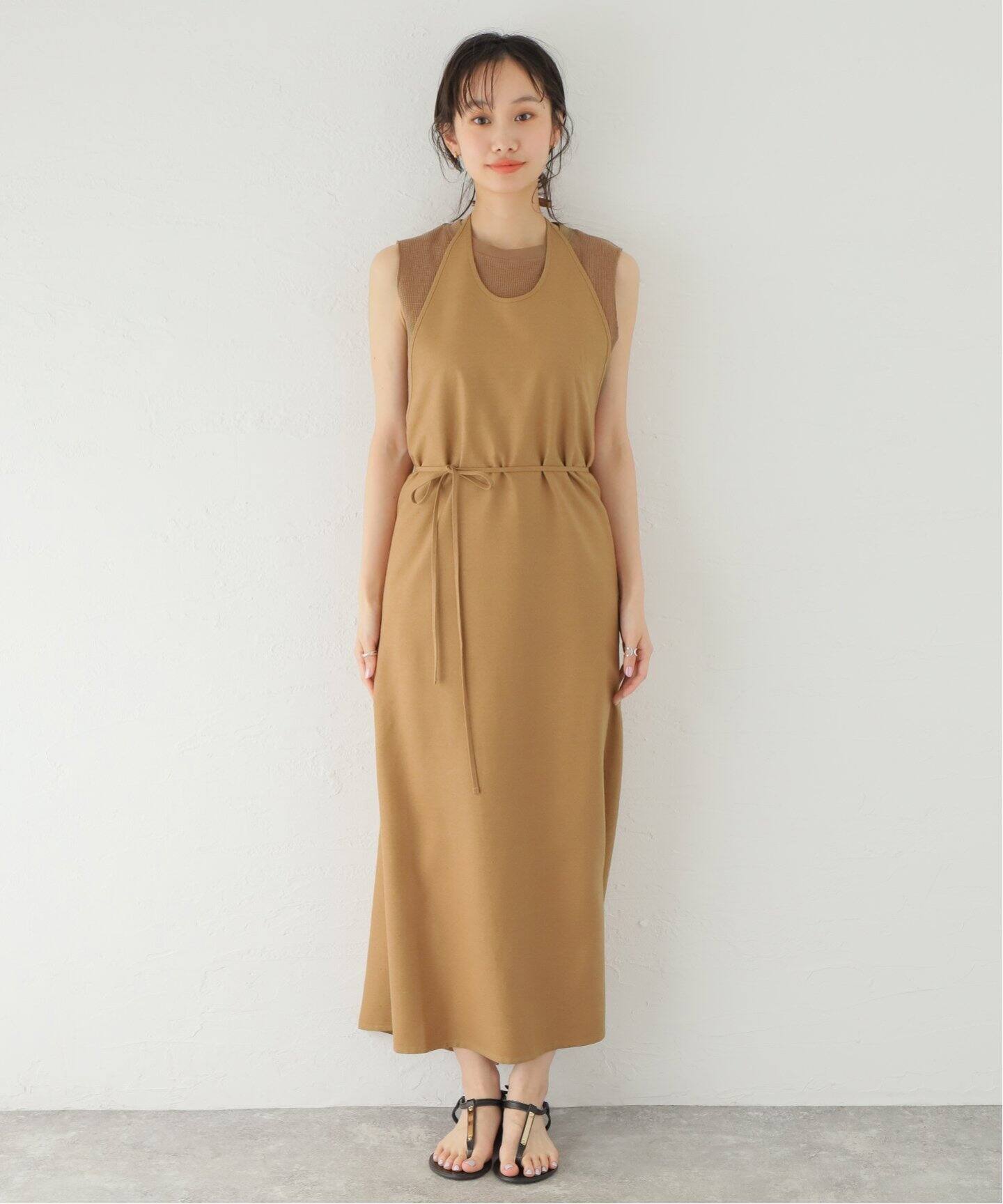 BASERANGE/ベースレンジ】CORE APRON DRESS：ワンピース（ワンピース 