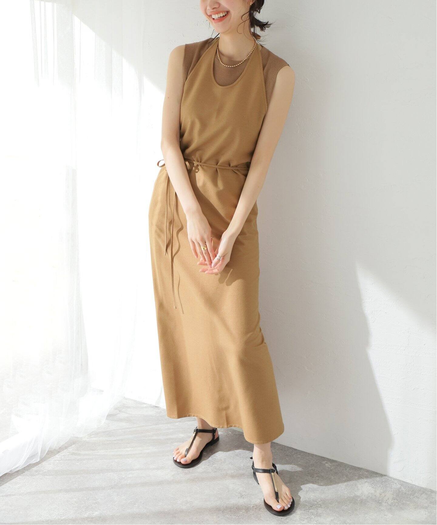 BASERANGE/ベースレンジ】CORE APRON DRESS：ワンピース（ワンピース  