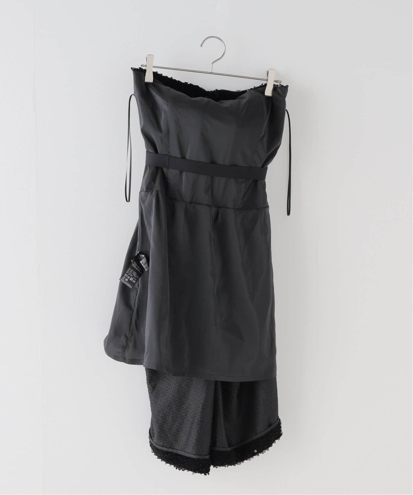 美品RECTO/レクト シア－トップス　ドゥーズィエムクラス RECTO/レクト】 VELVET SEQUIN DRAPED TUBE TOP ワンピース