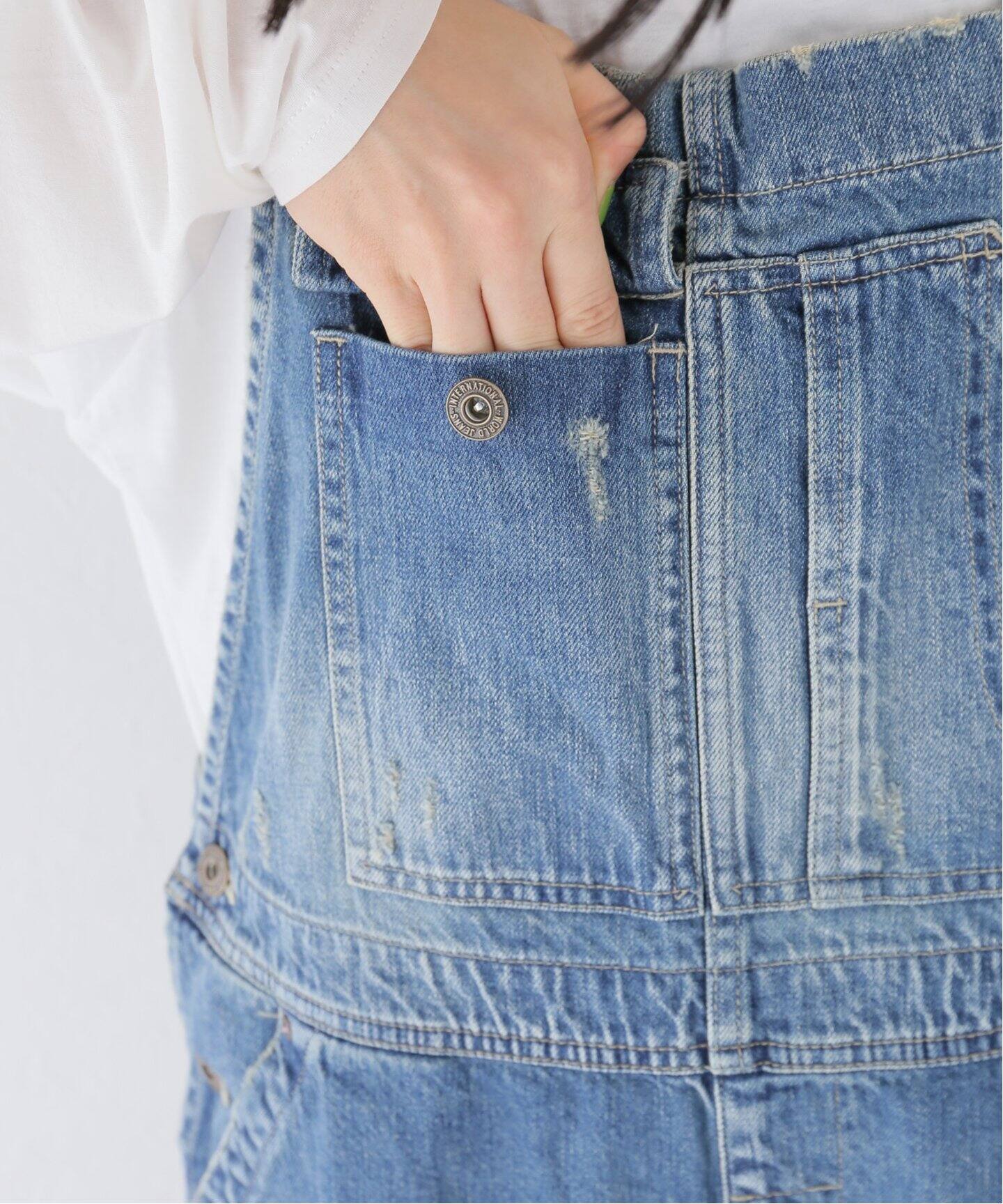 DENIM OVER ALL（サロペット／オーバーオール）｜L