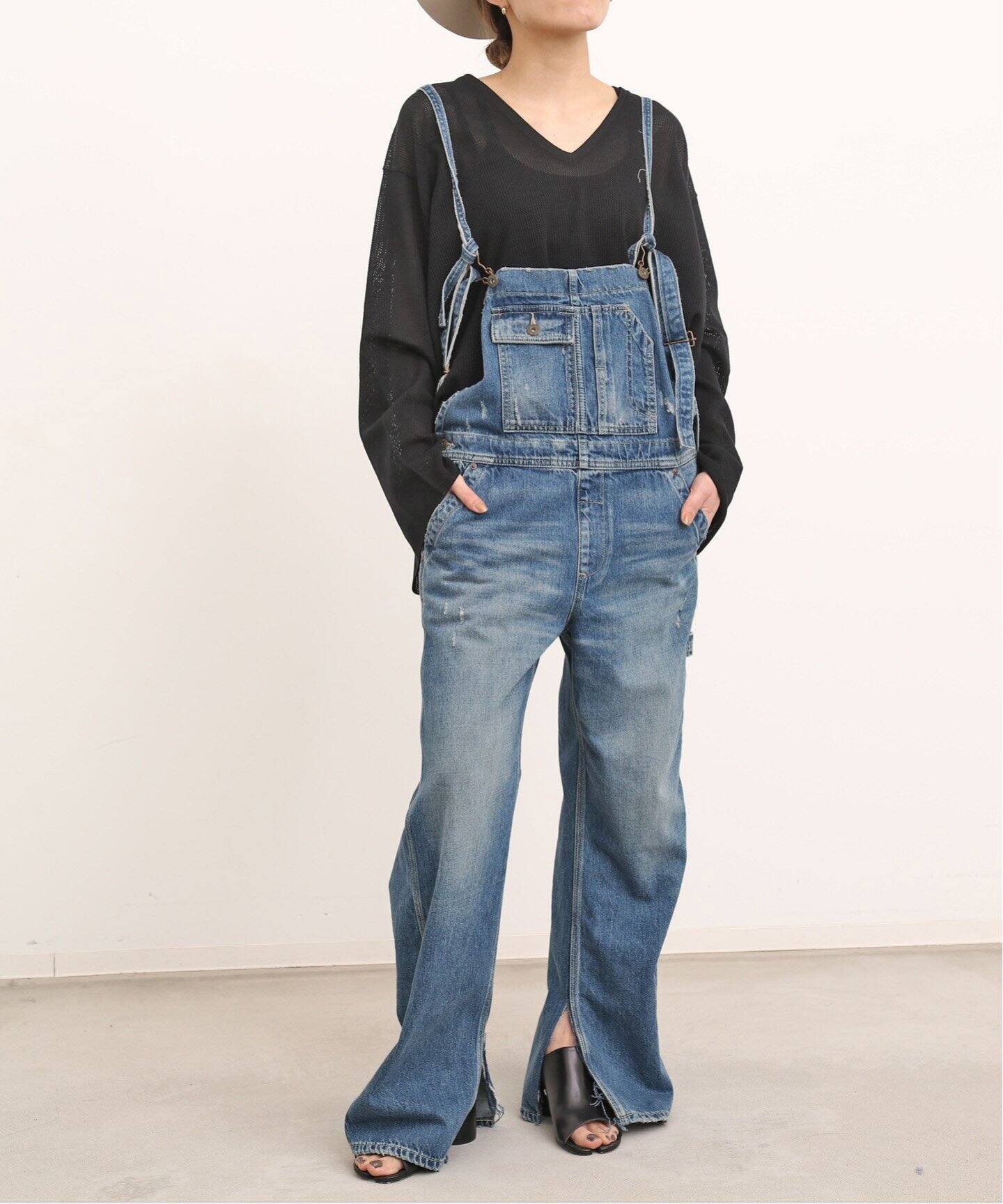 Denim OVER ALL（サロペット／オーバーオール）｜L