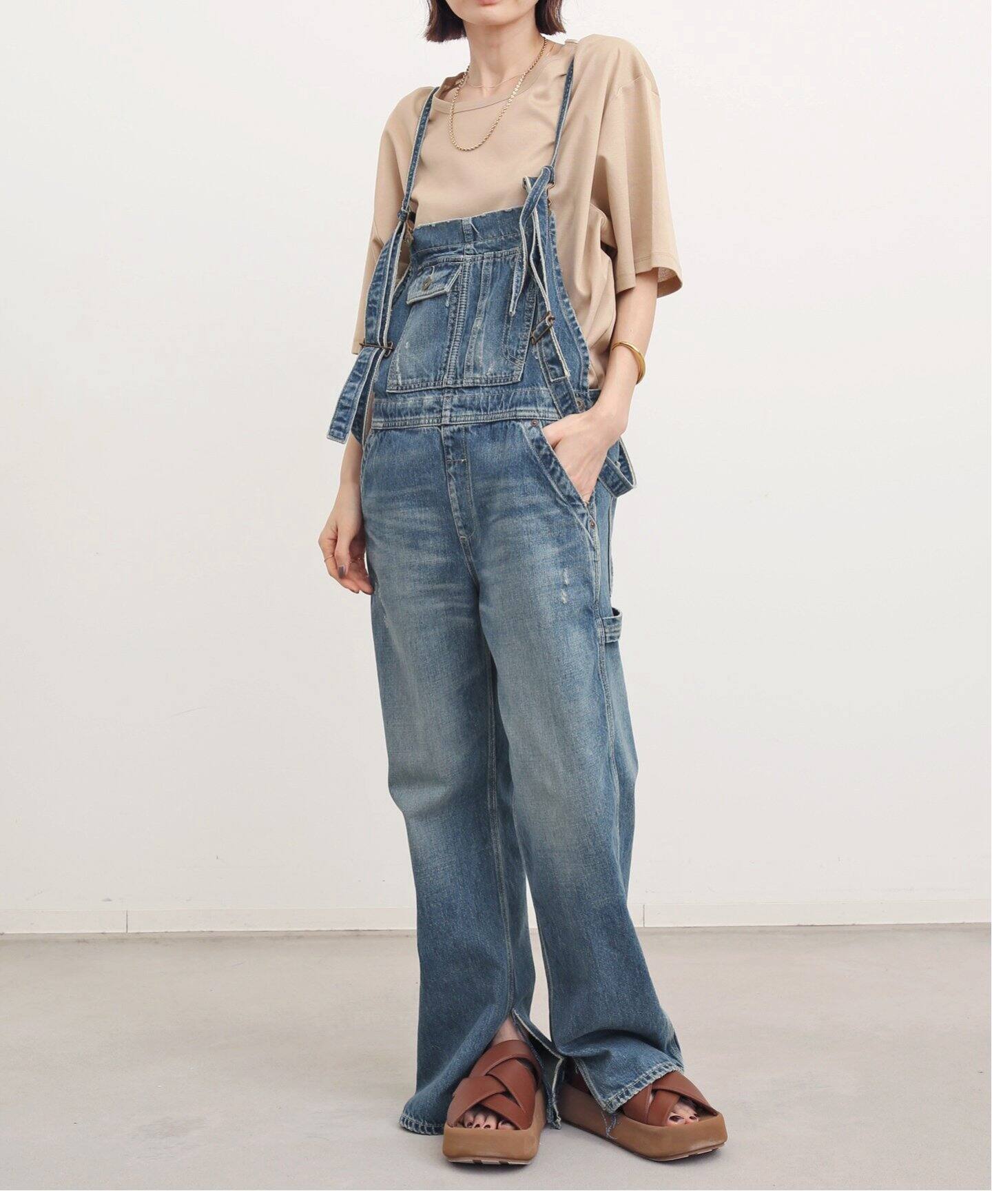 Denim OVER ALL（サロペット／オーバーオール）｜L